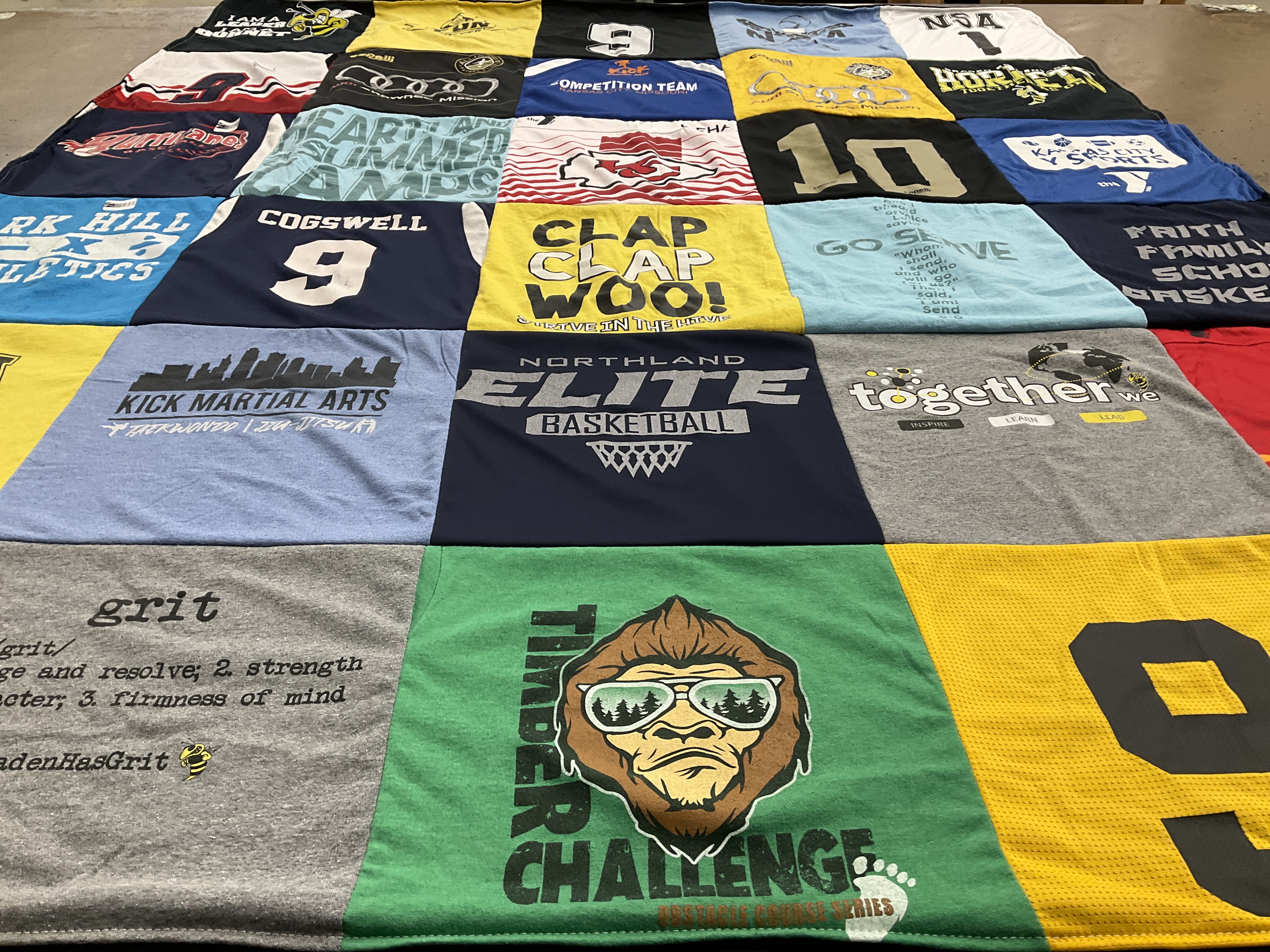T-shirt quilt from northland elite basketball by Patty from MO