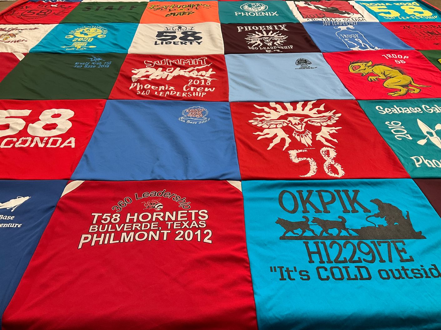 T-shirt quilt featuring t58 hornets by john from TX