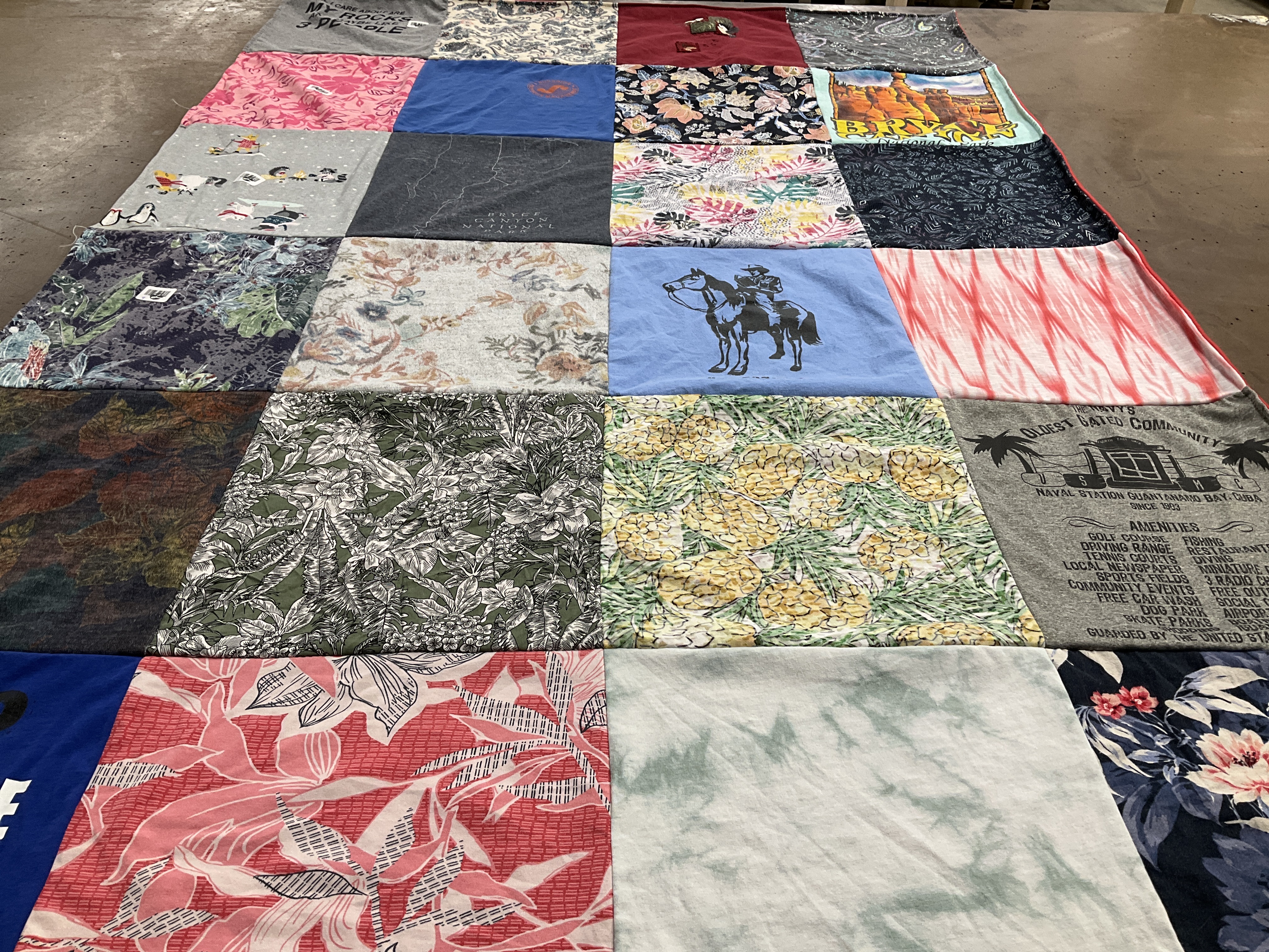 T-shirt quilt with golf, beach themes by R from MI