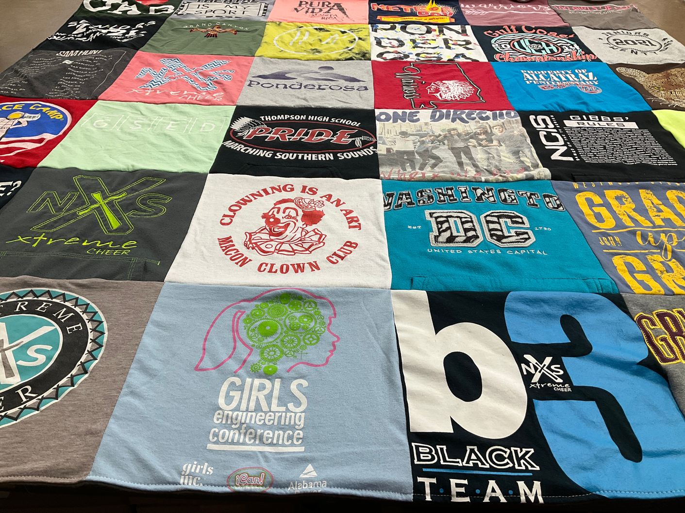 T-shirt quilt featuring nxs xtreme cheer by Megan from AL