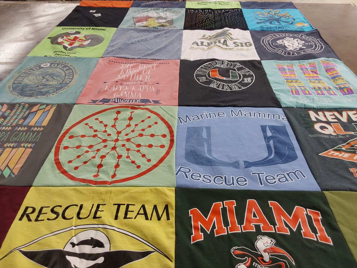 T-shirt quilt featuring university of miami by Patricia from NE