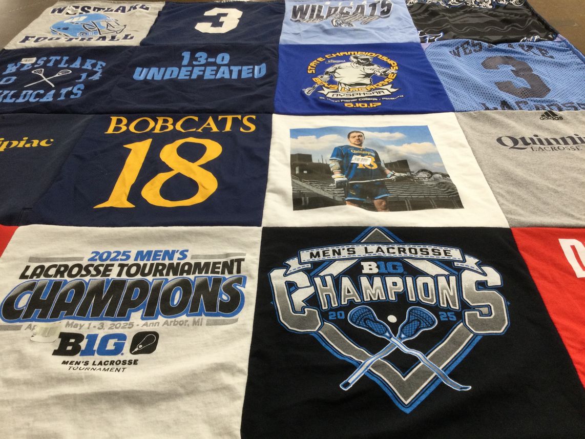 T-shirt quilt featuring westlake wildcats by Marie from NY
