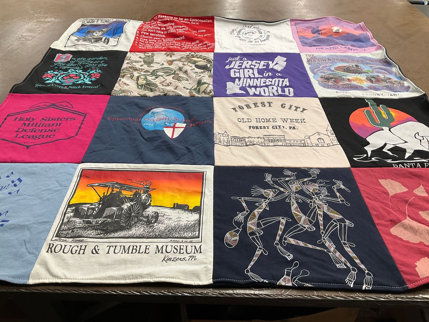T-shirt quilt from episcopal divinity school by LAURIE from MN
