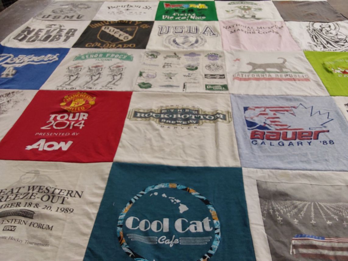 T-shirt quilt featuring manchester united by Lisa from CA