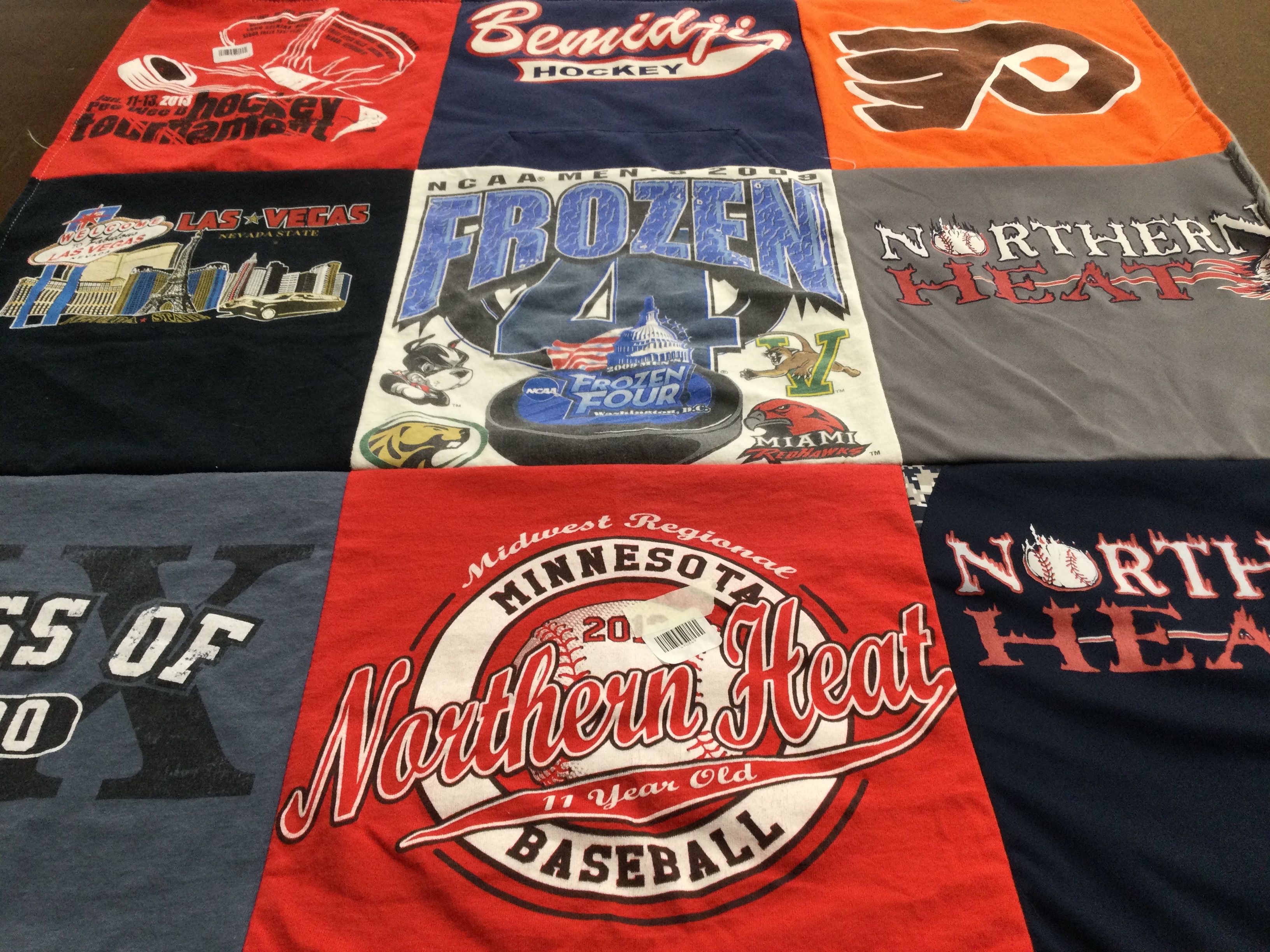 T-shirt quilt featuring northern heat by Jennifer from MN