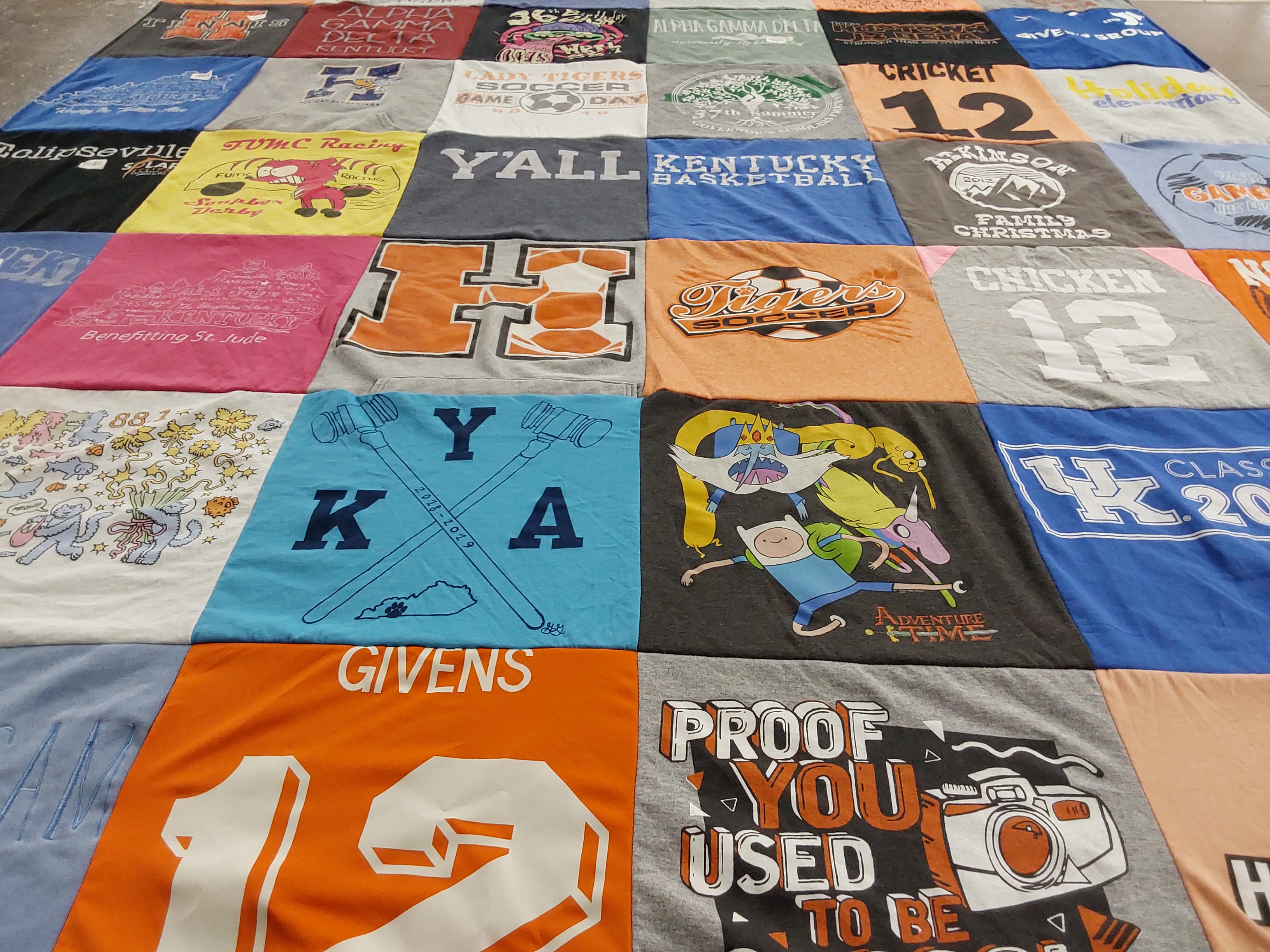 T-shirt quilt from university of kentucky by J from KY