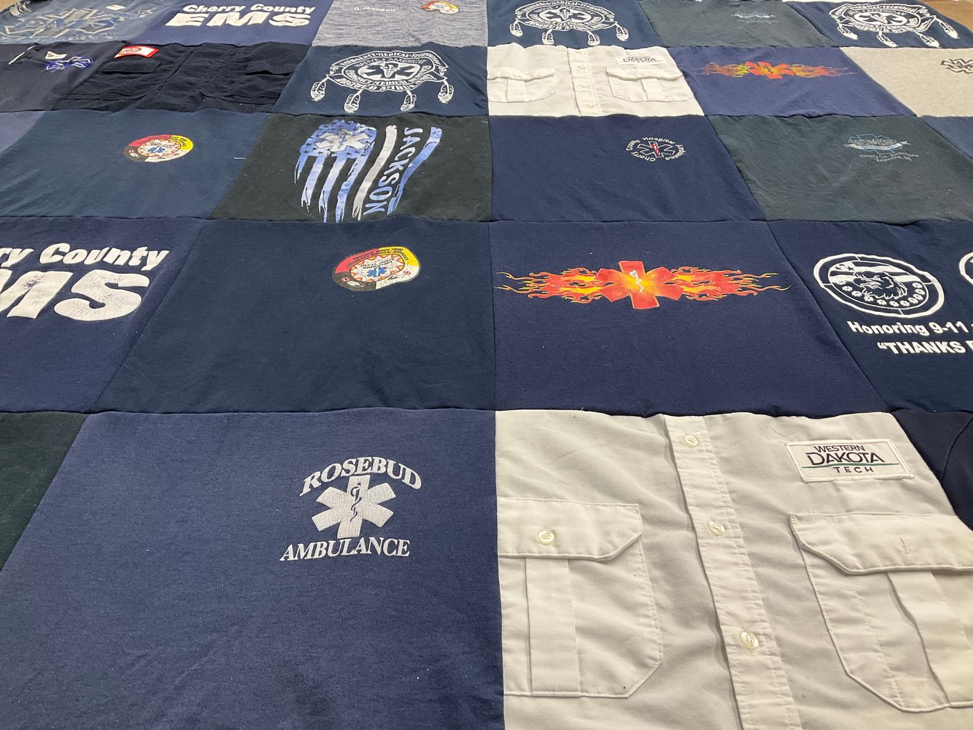 T-shirt quilt from western dakota technical institute by Marisa from MO