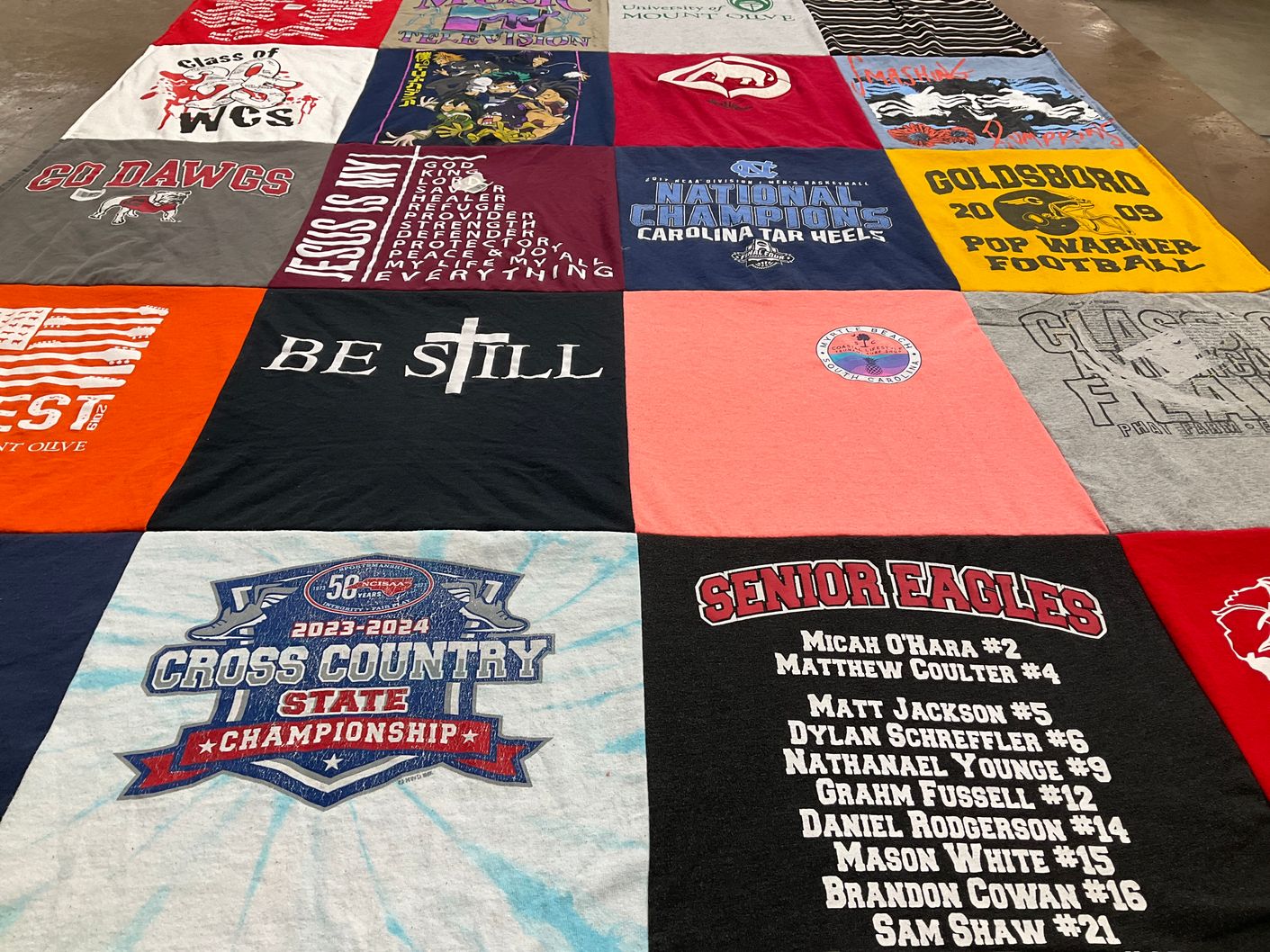 T-shirt quilt from western carolina university by Danya from NC