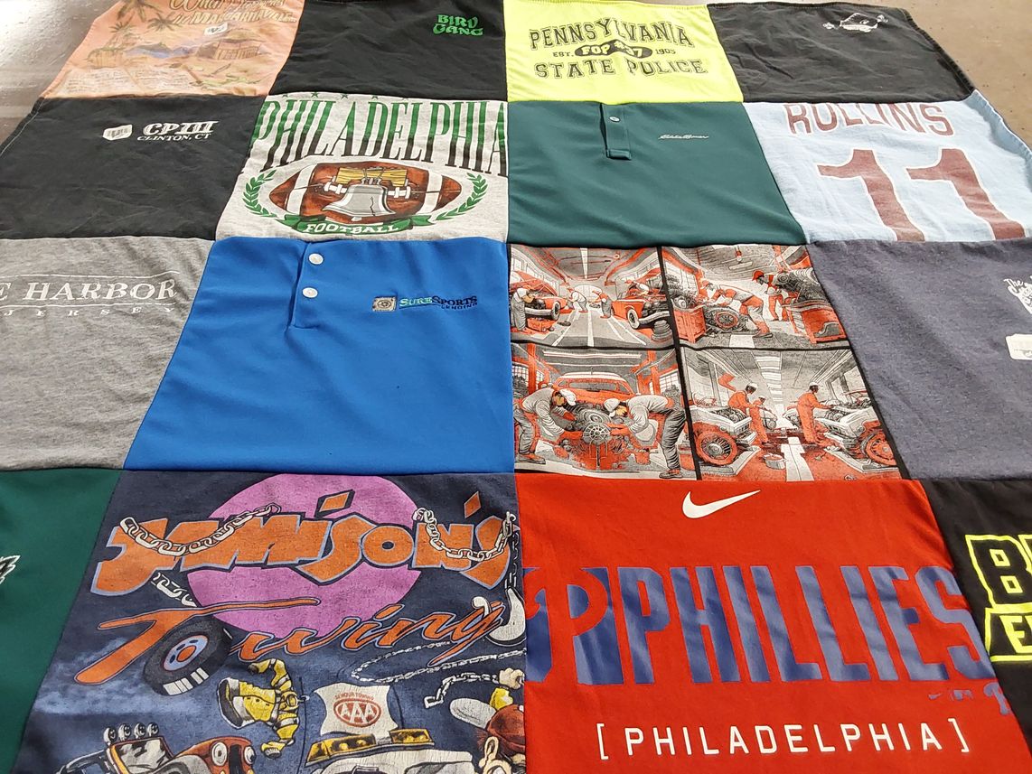 T-shirt quilt featuring philadelphia phillies by Barbara from PA