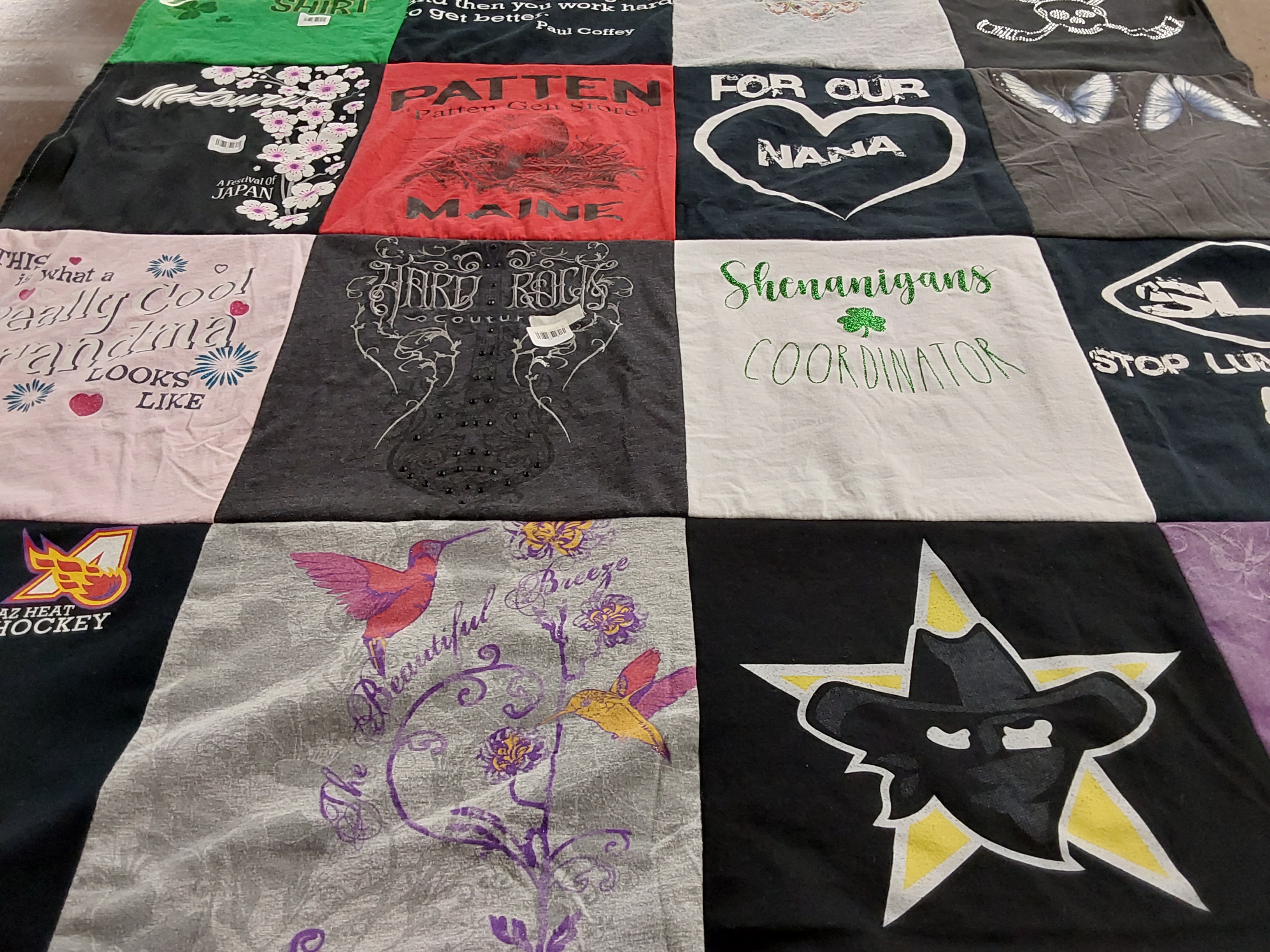 T-shirt quilt featuring arizona heat hockey by Elaine from AZ