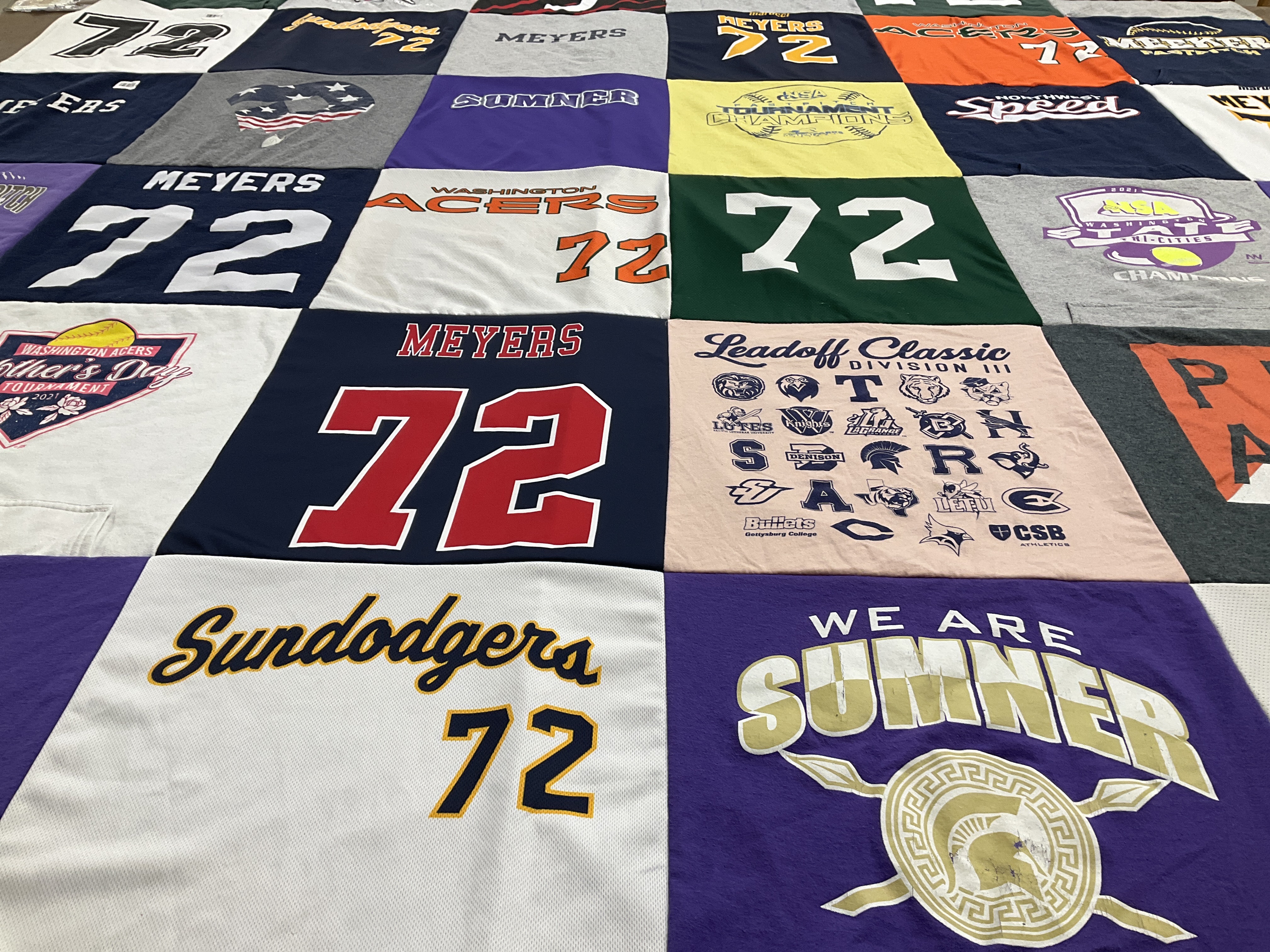 T-shirt quilt from sumner high school by morgan from WA