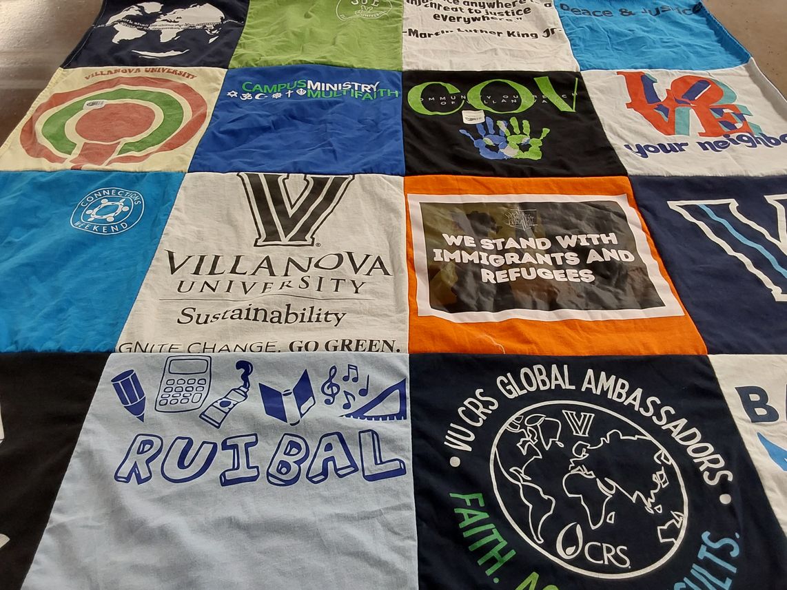 T-shirt quilt from villanova university by Christopher from NY
