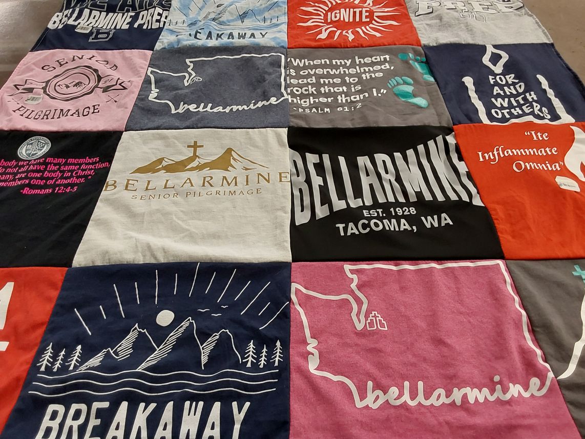 T-shirt quilt from bellarmine preparatory school by Christopher from WA
