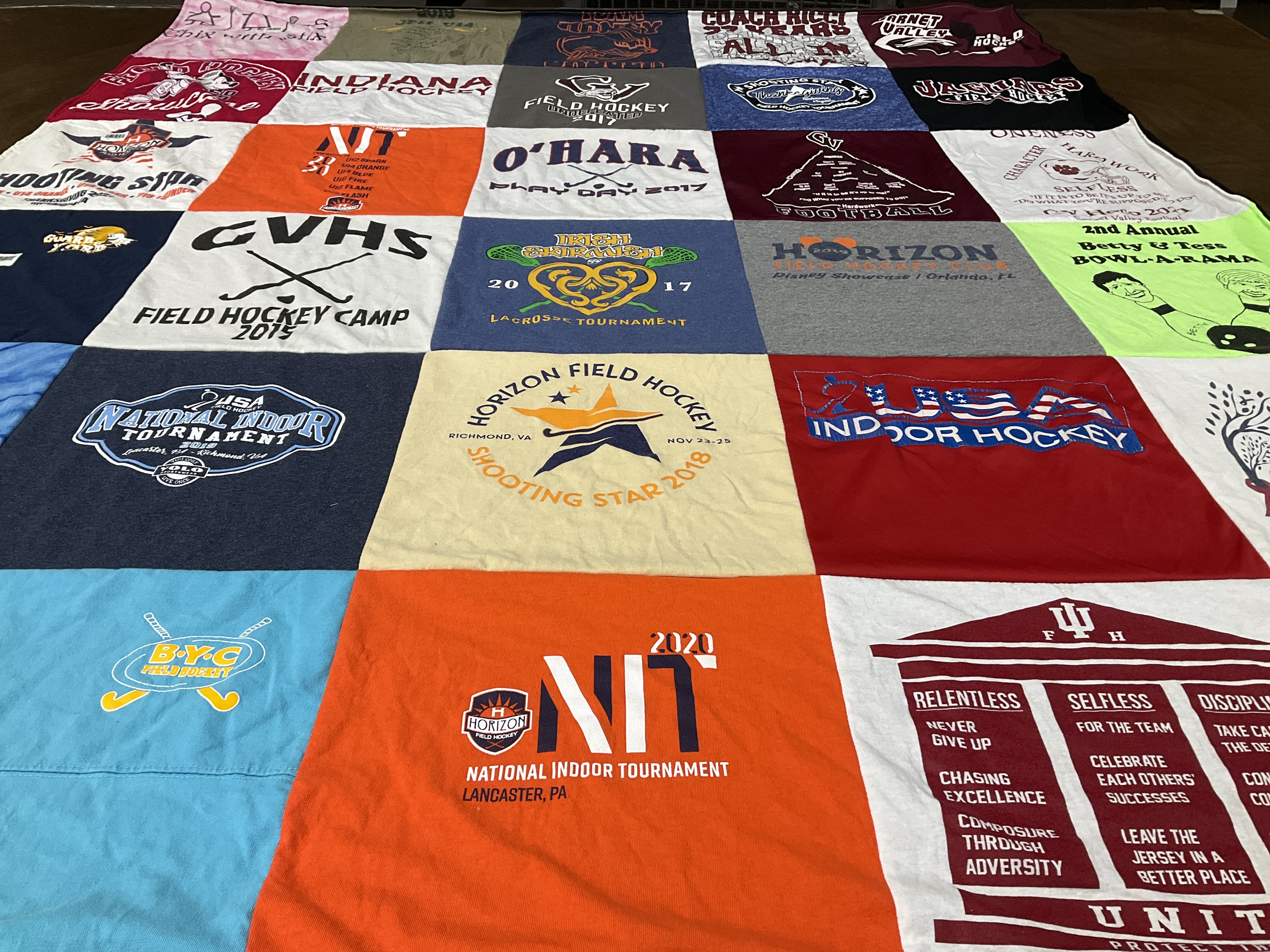 T-shirt quilt from indiana university by connie from PA