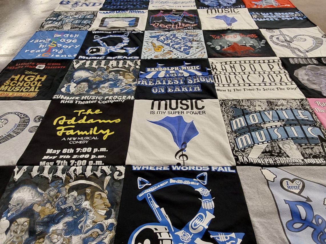 T-shirt quilt from randolph high school by Sean from MA