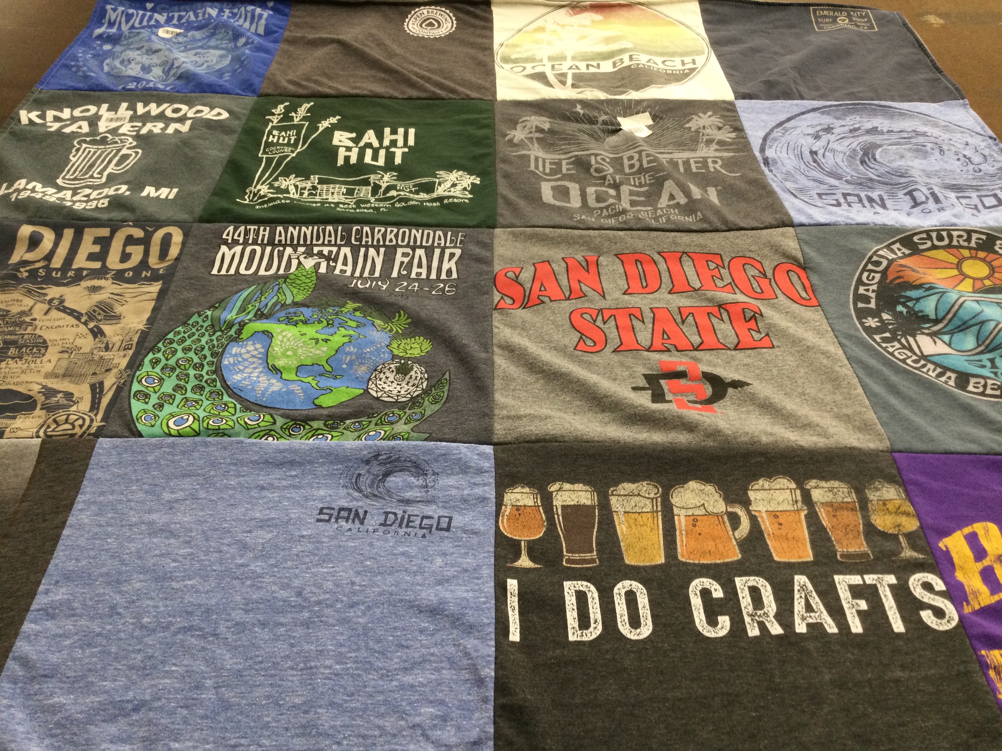 T-shirt quilt from san diego state university by Beth from AZ
