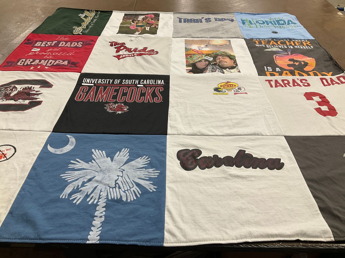 T-shirt quilt featuring university of south carolina gamecocks by Anthony from FL