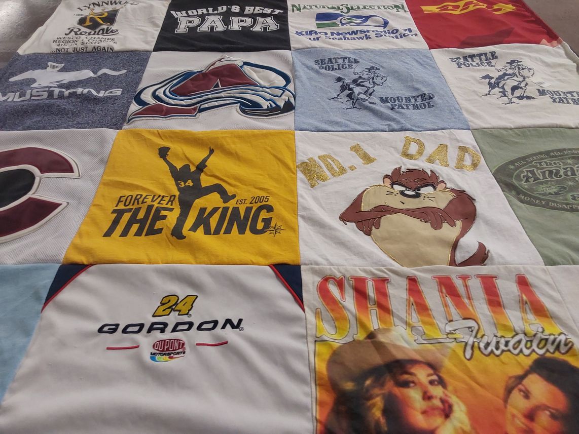T-shirt quilt featuring colorado avalanche by Steve from WA