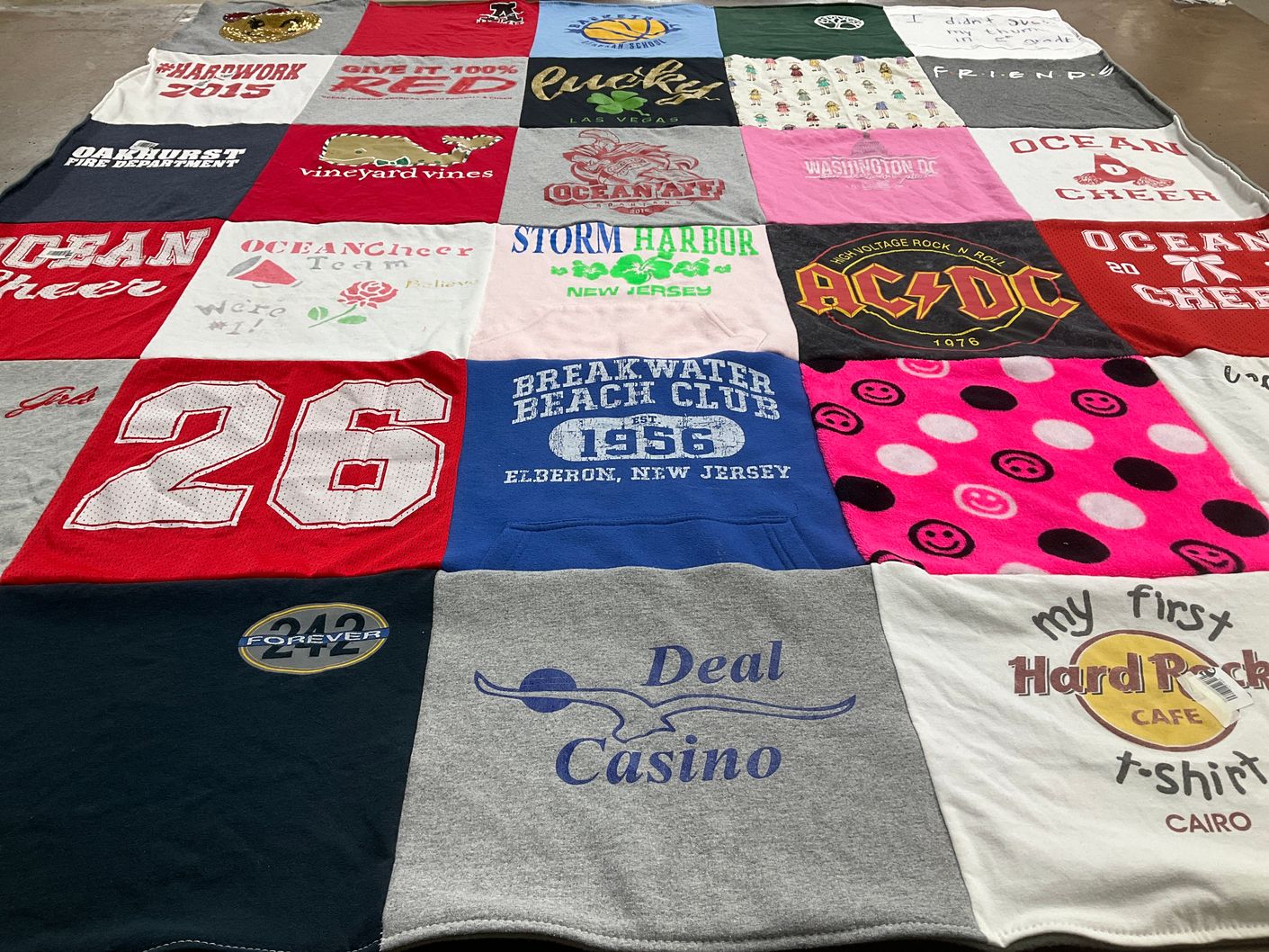 T-shirt quilt from ocean cheer, storm harbor by shannon from NJ