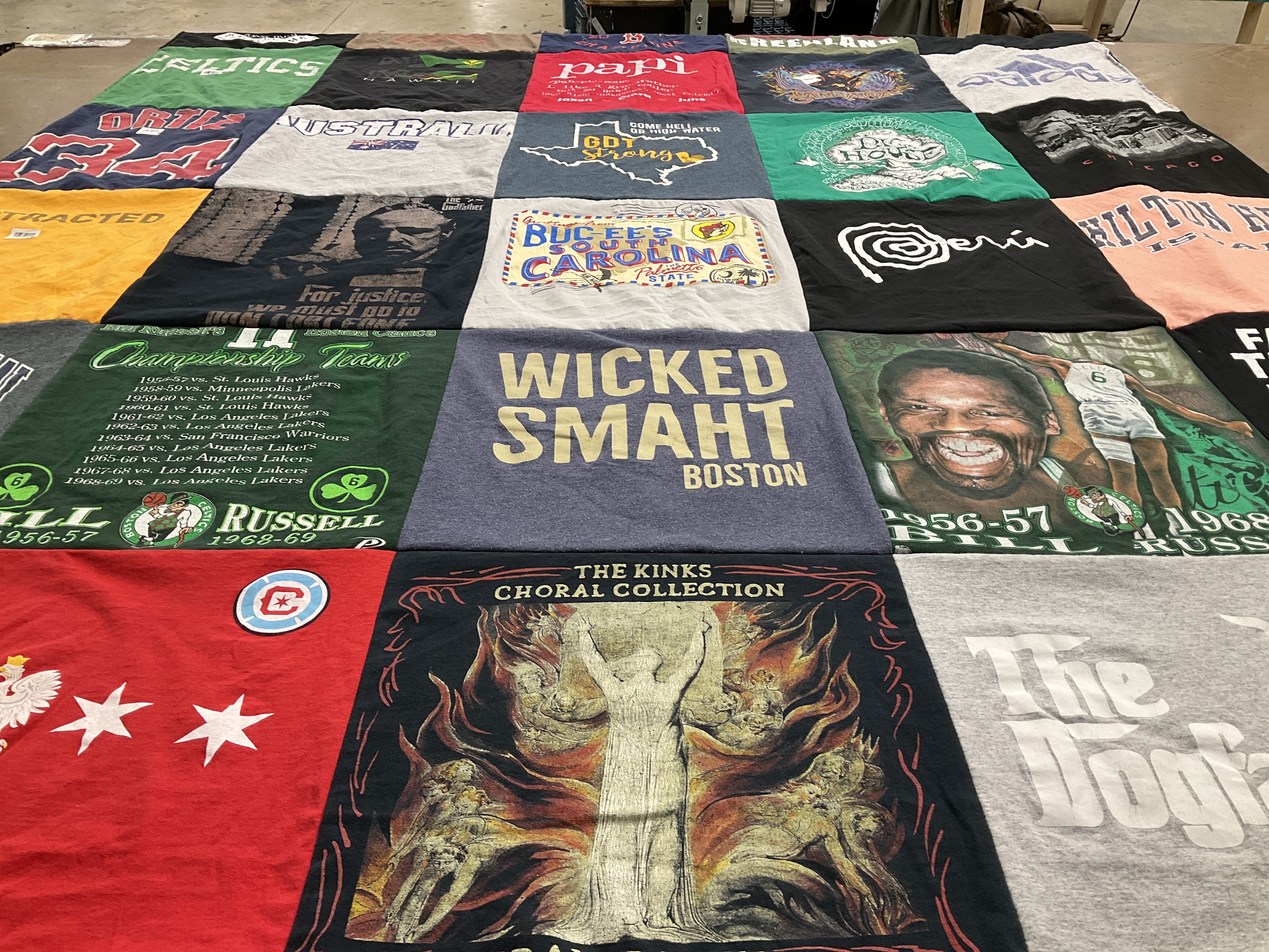T-shirt quilt featuring boston celtics by Allan from SC
