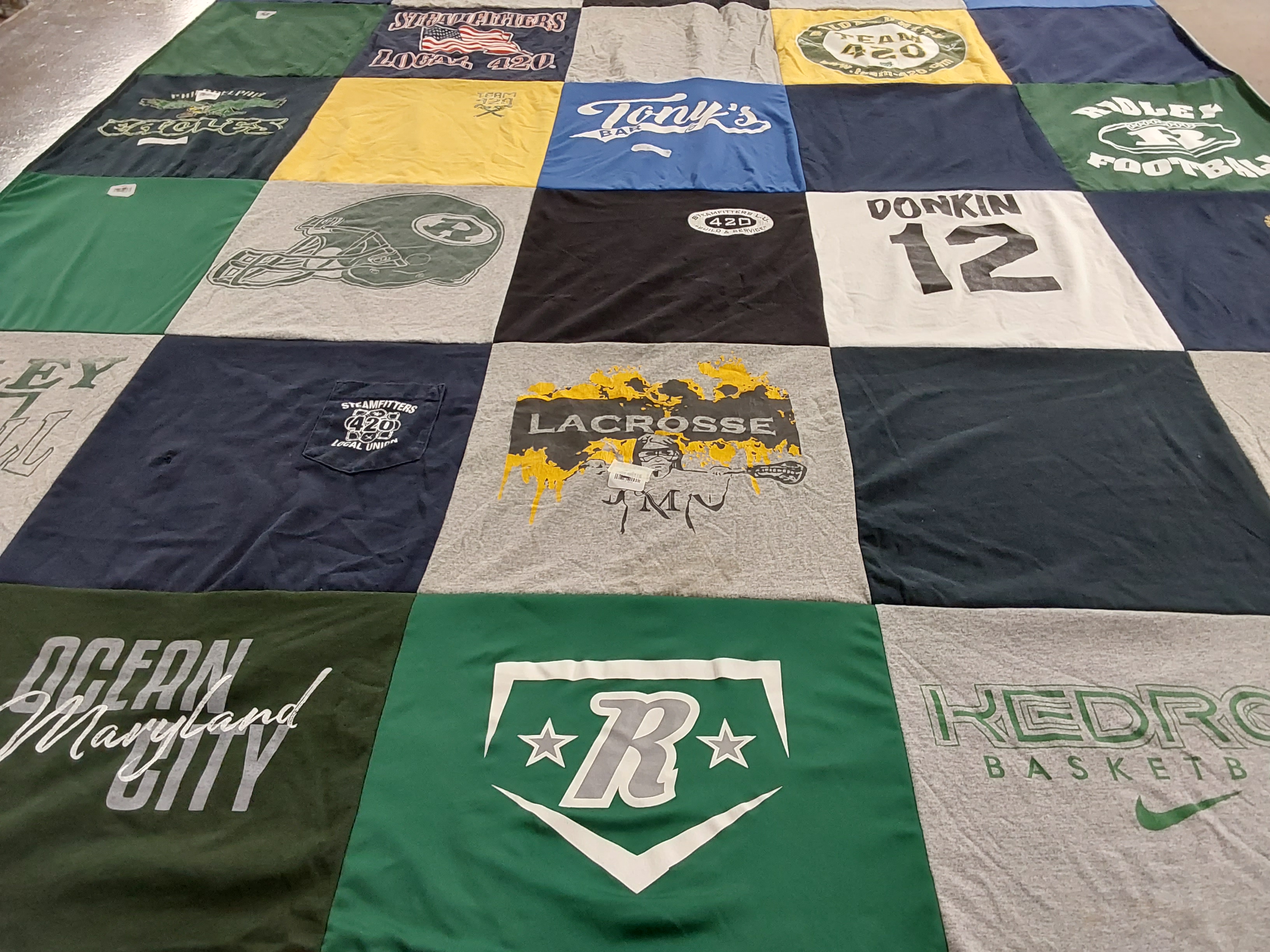 T-shirt quilt featuring ridley football by John from PA