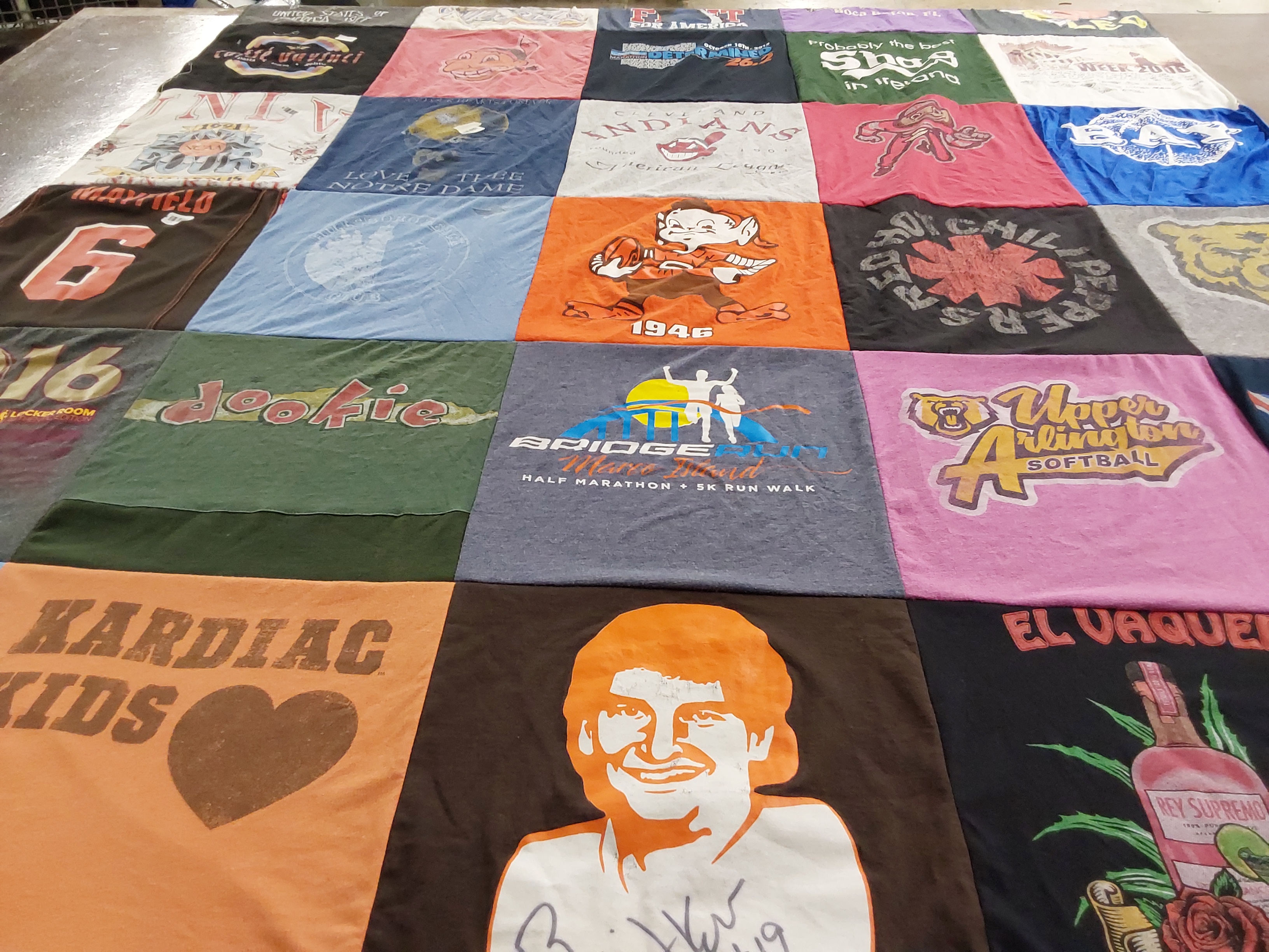 T-shirt quilt from notre dame university by Bobby from OH