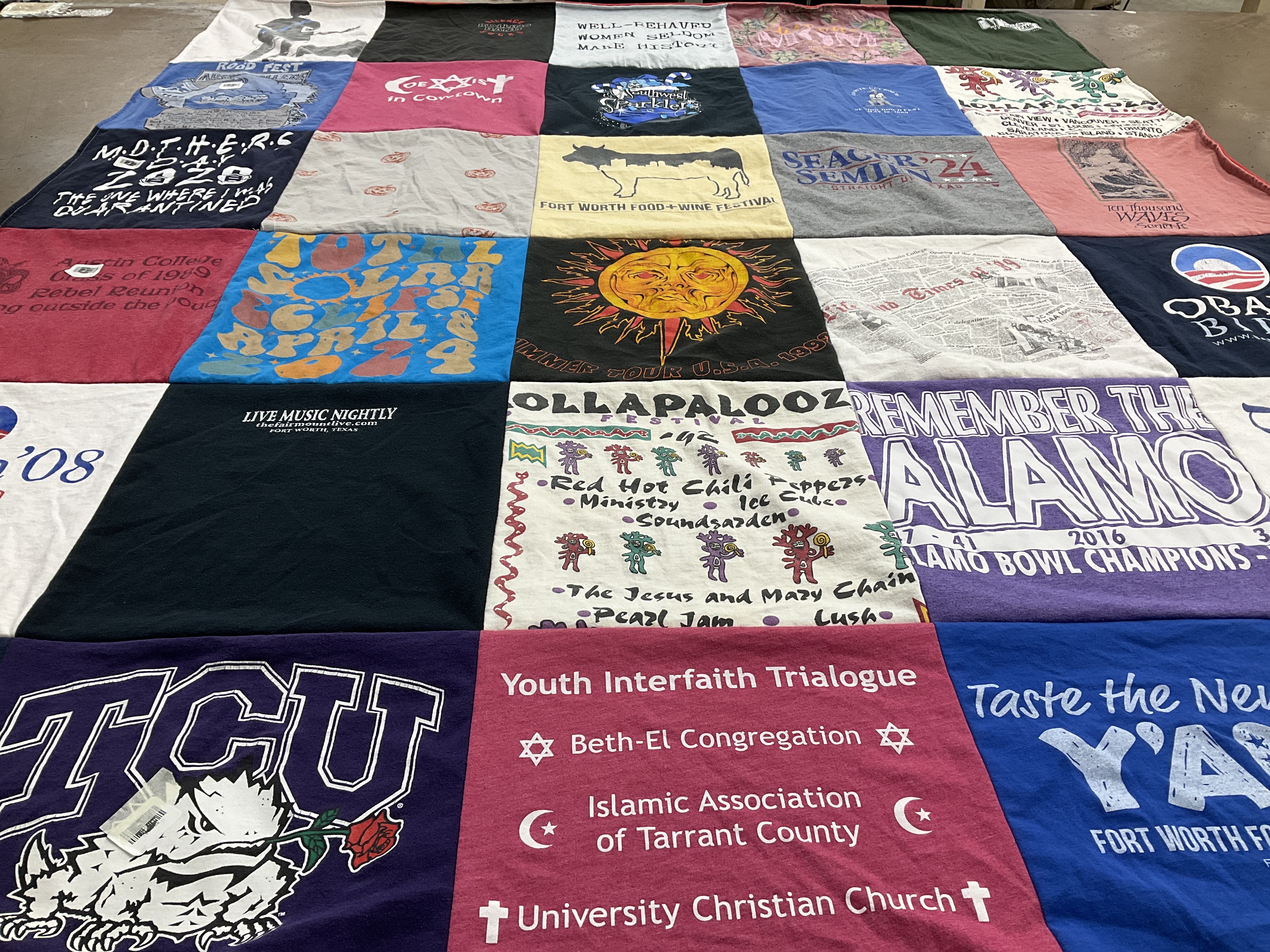 T-shirt quilt from texas christian university by Laurie from WA