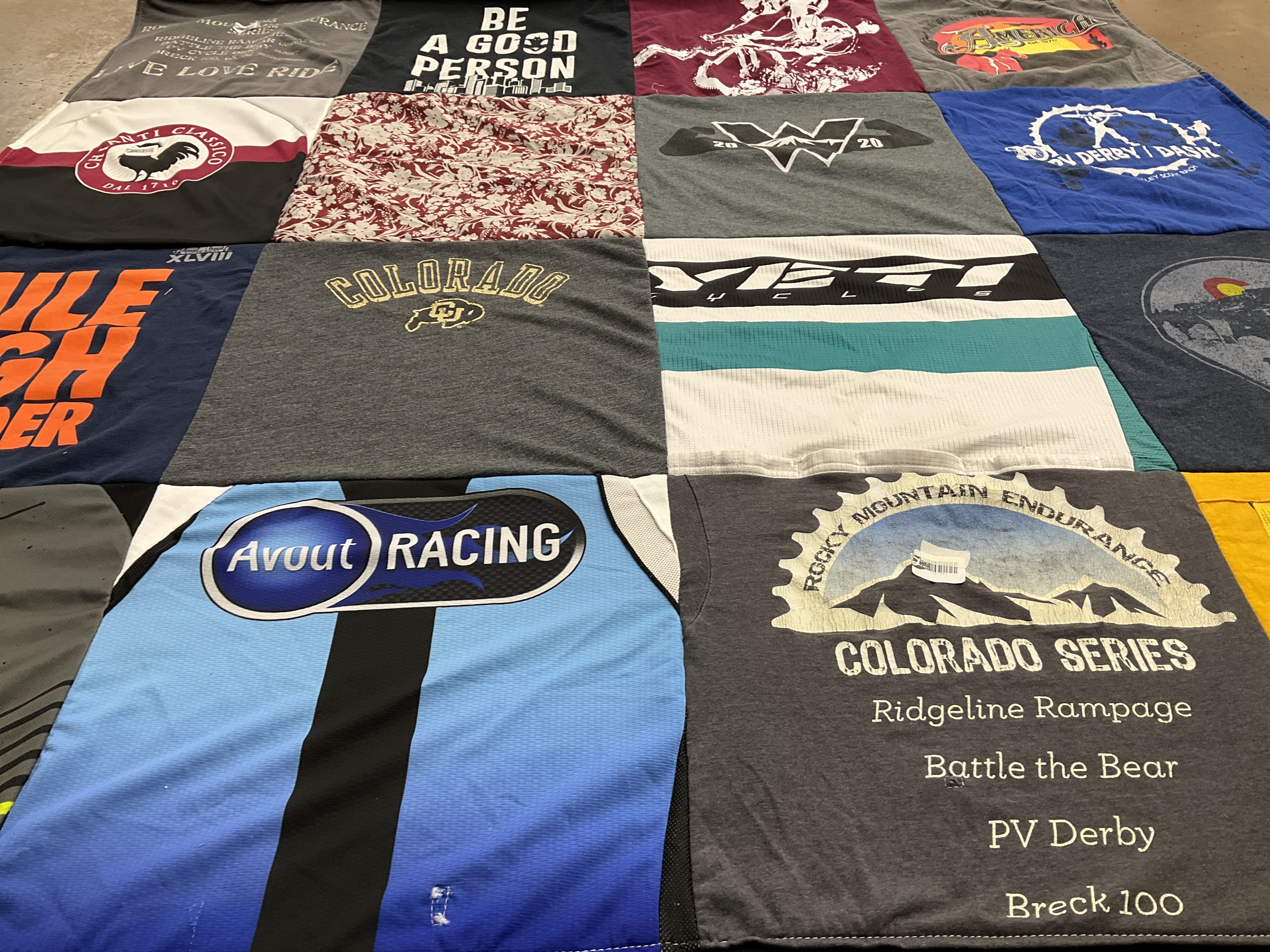 T-shirt quilt from university of colorado by Alison from CO