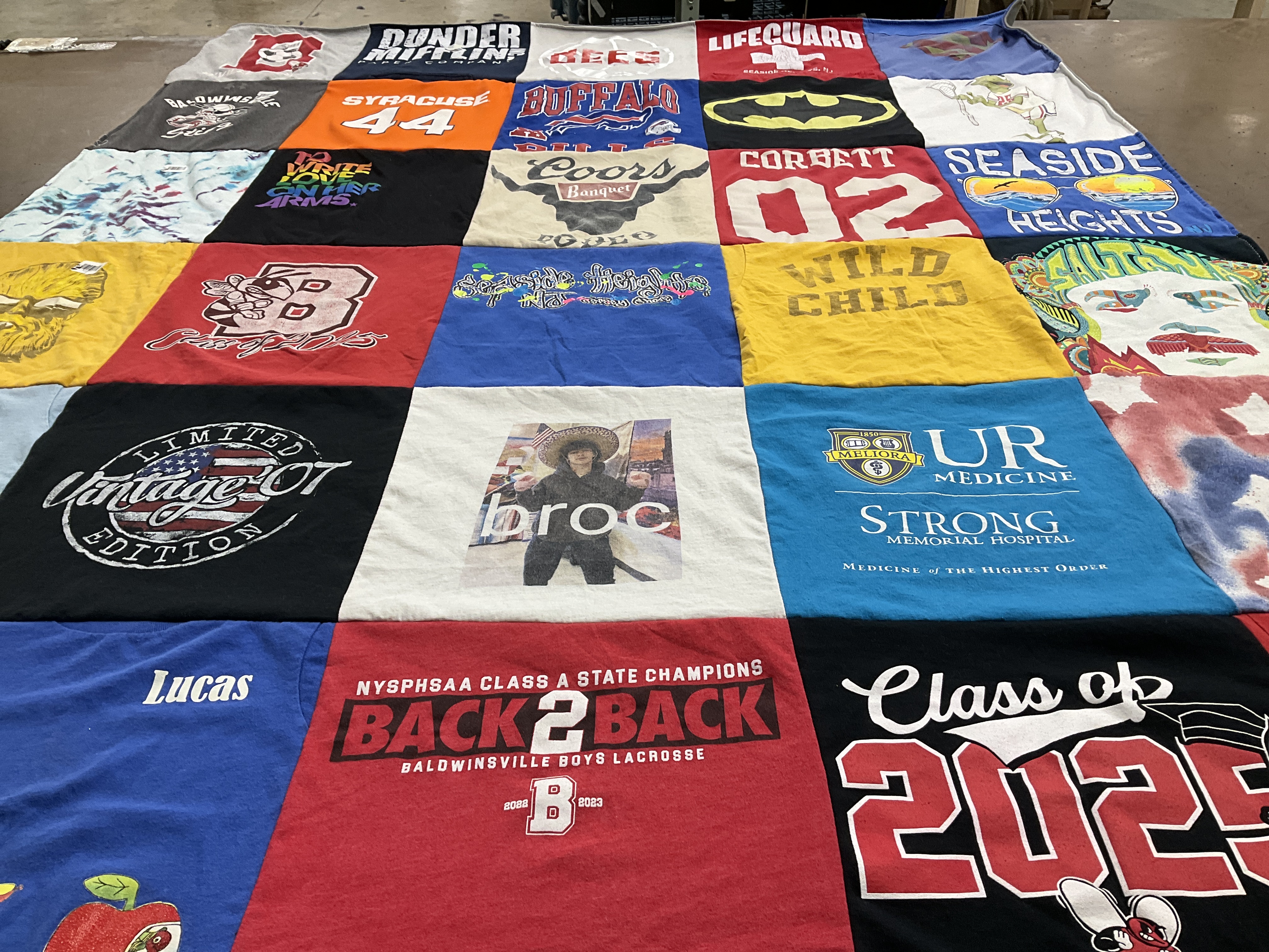 T-shirt quilt featuring baldwinsville boys lacrosse by Jessica from NY