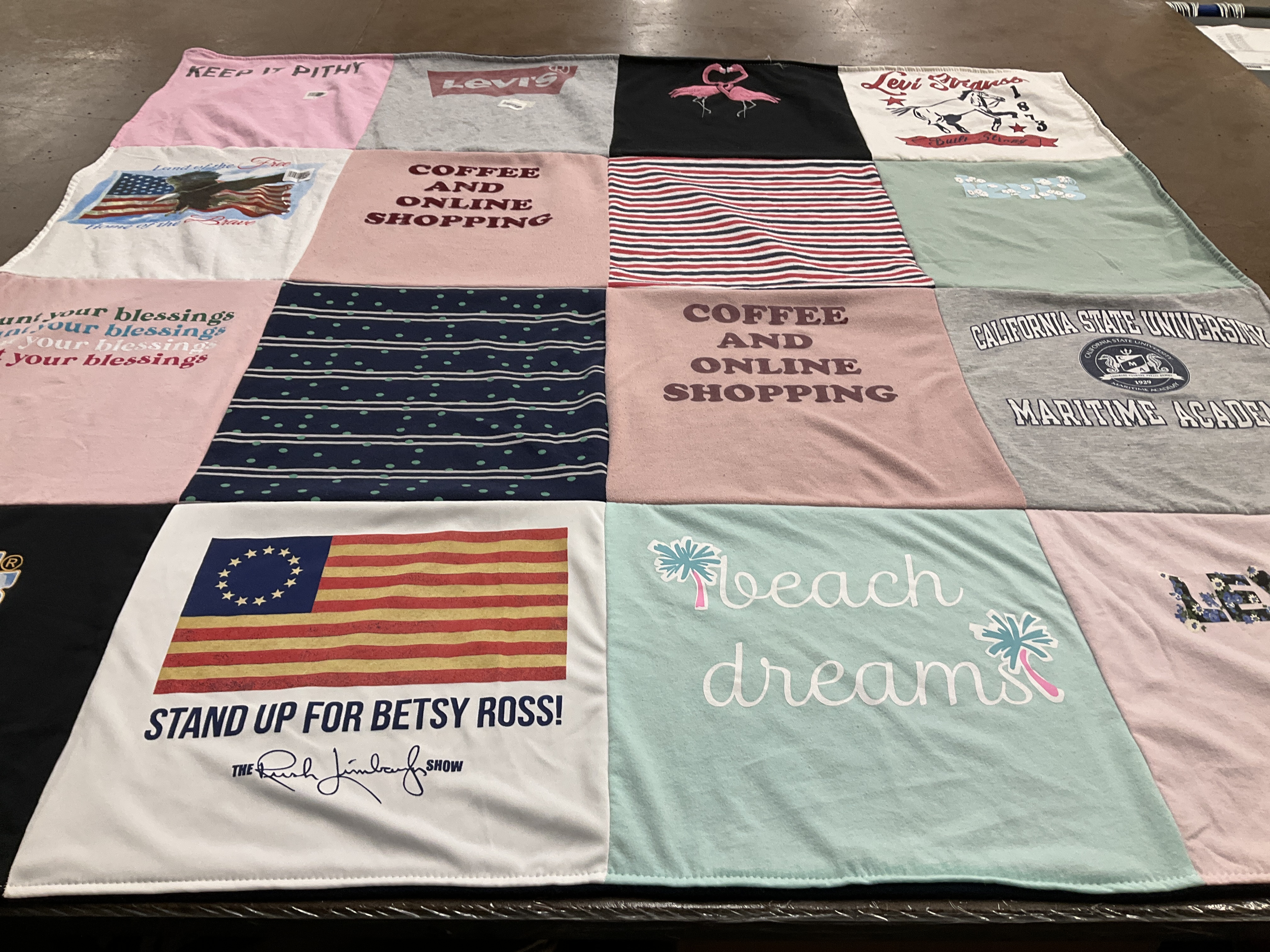 T-shirt quilt from california state university maritime academy by michael from NC