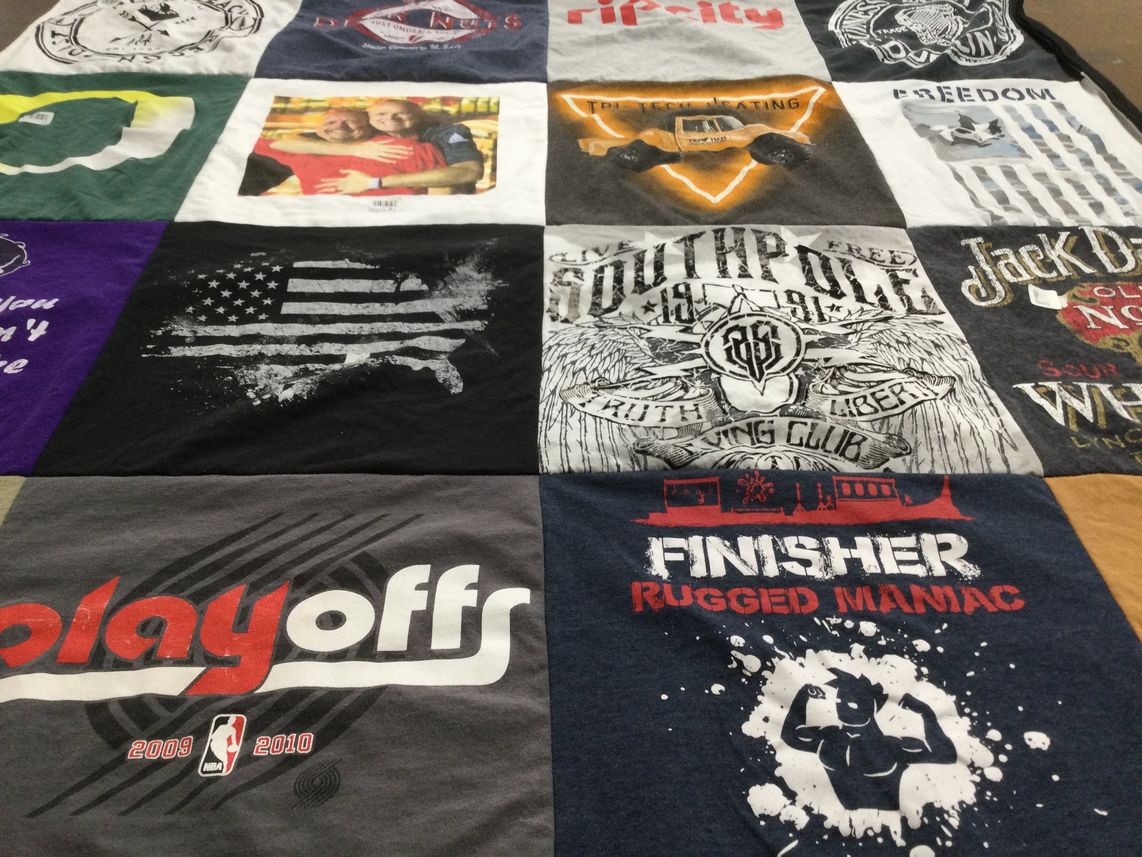 T-shirt quilt featuring portland trail blazers by Carla from WA