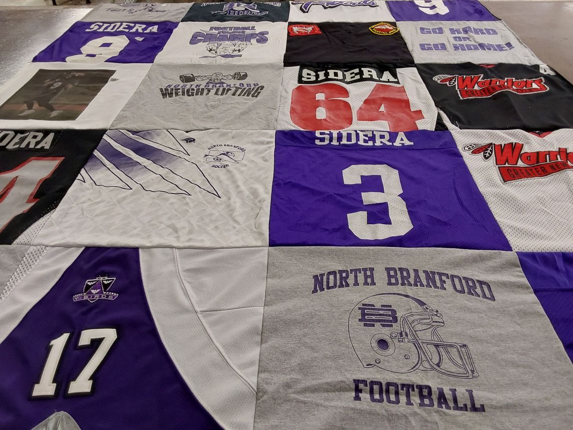 T-shirt quilt from north brantford high school by Denise from CT