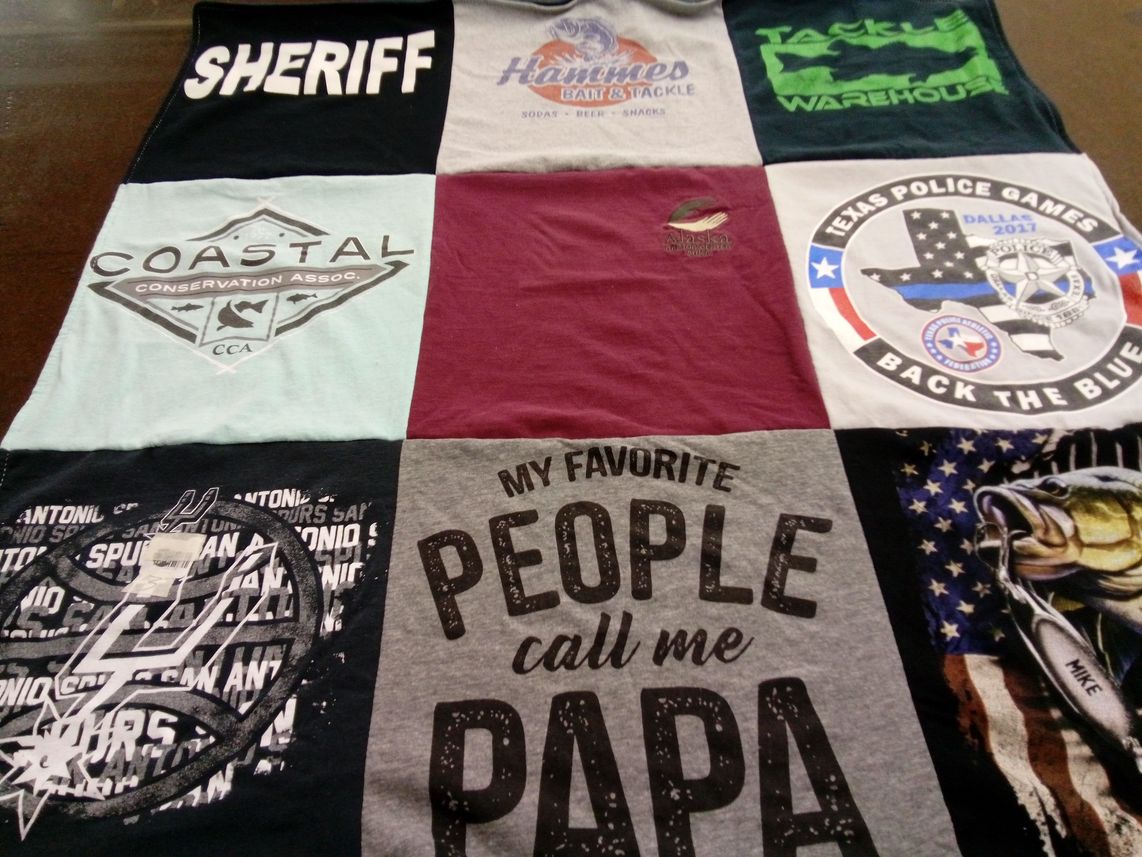 T-shirt quilt featuring san antonio spurs by Meliss from TX