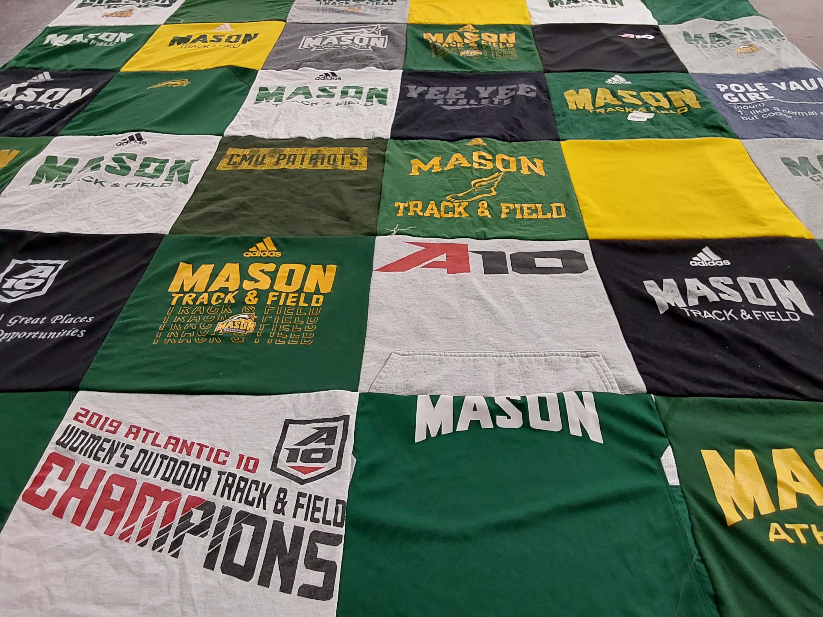 T-shirt quilt from george mason university by Autumn from TX