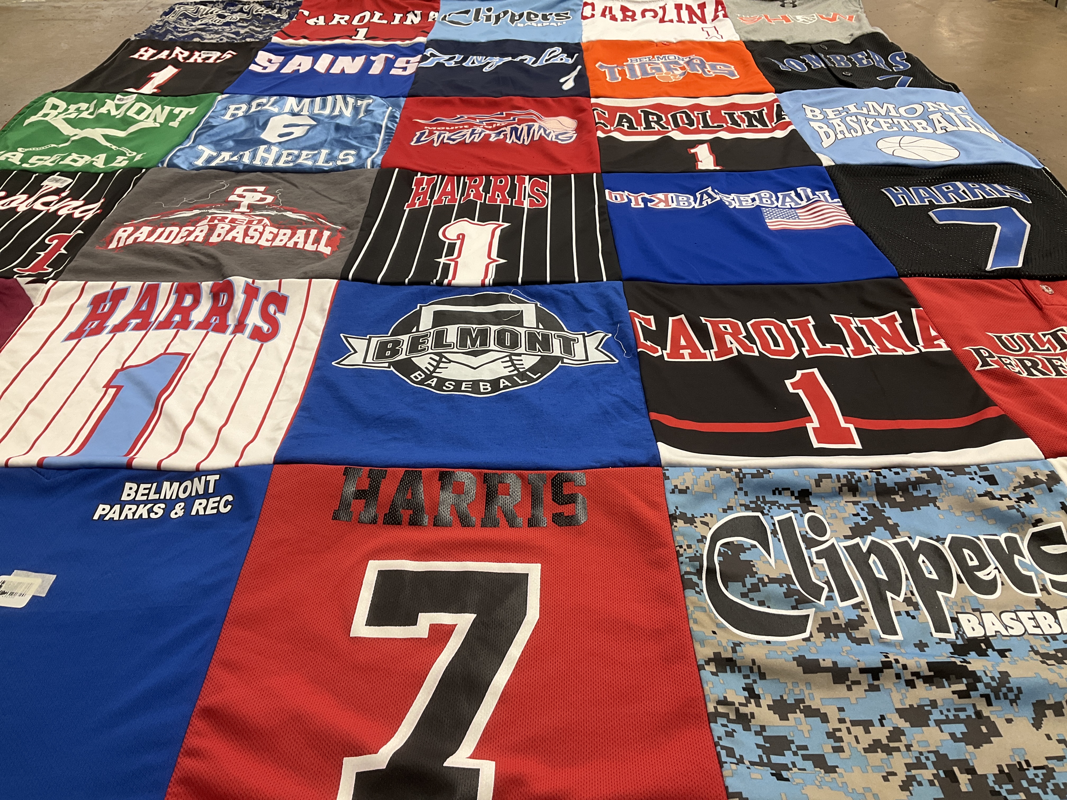 T-shirt quilt featuring belmont baseball, belmont basketball by Darci from NC