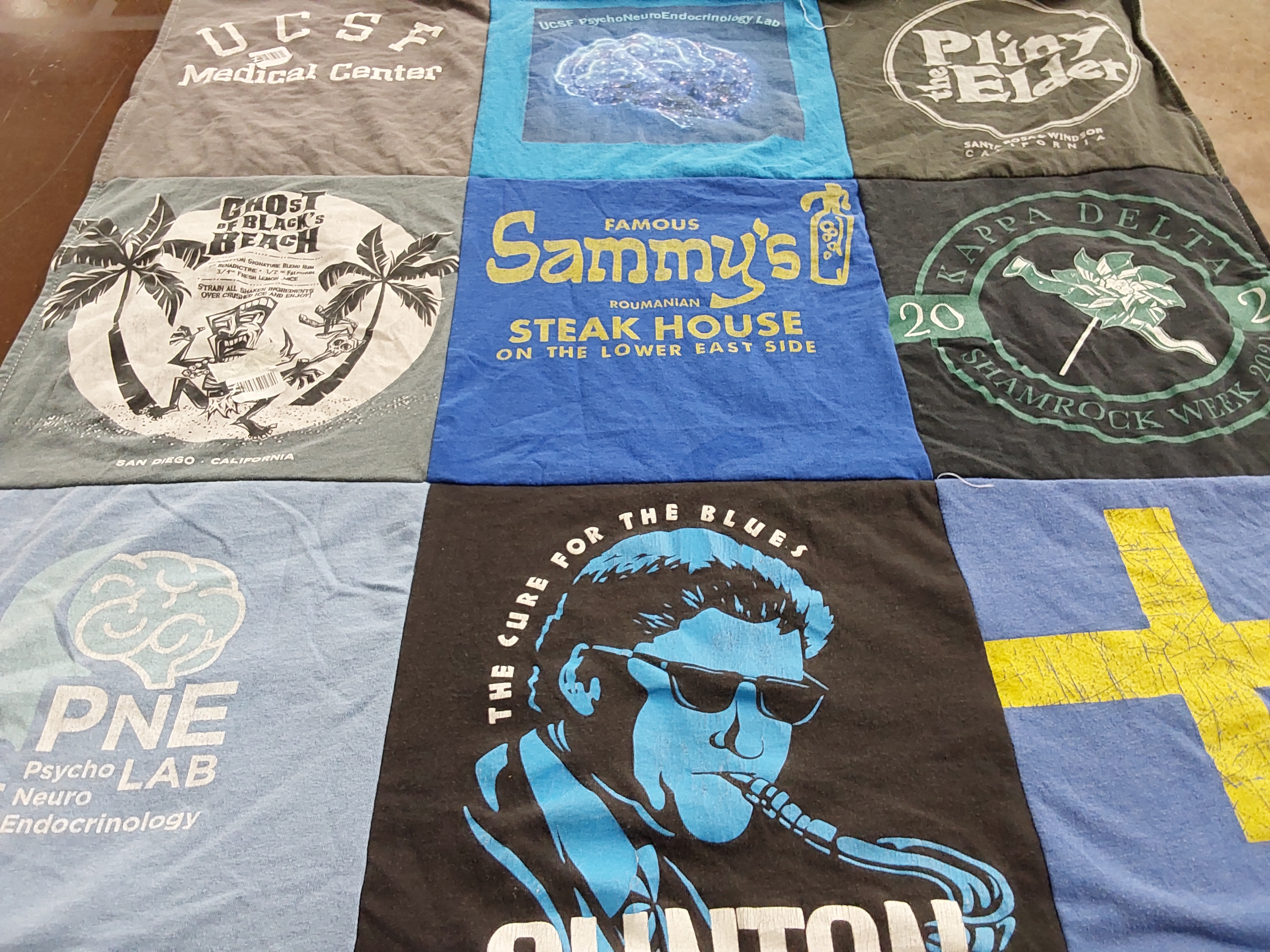 T-shirt quilt from ucsf medical center by Janet from CA