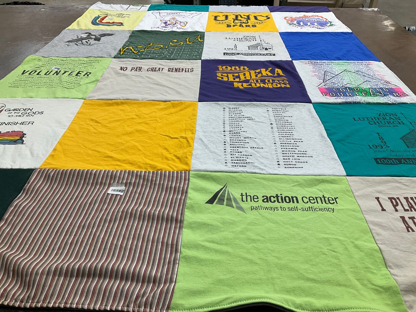 T-shirt quilt from university of northern colorado by laura from CO