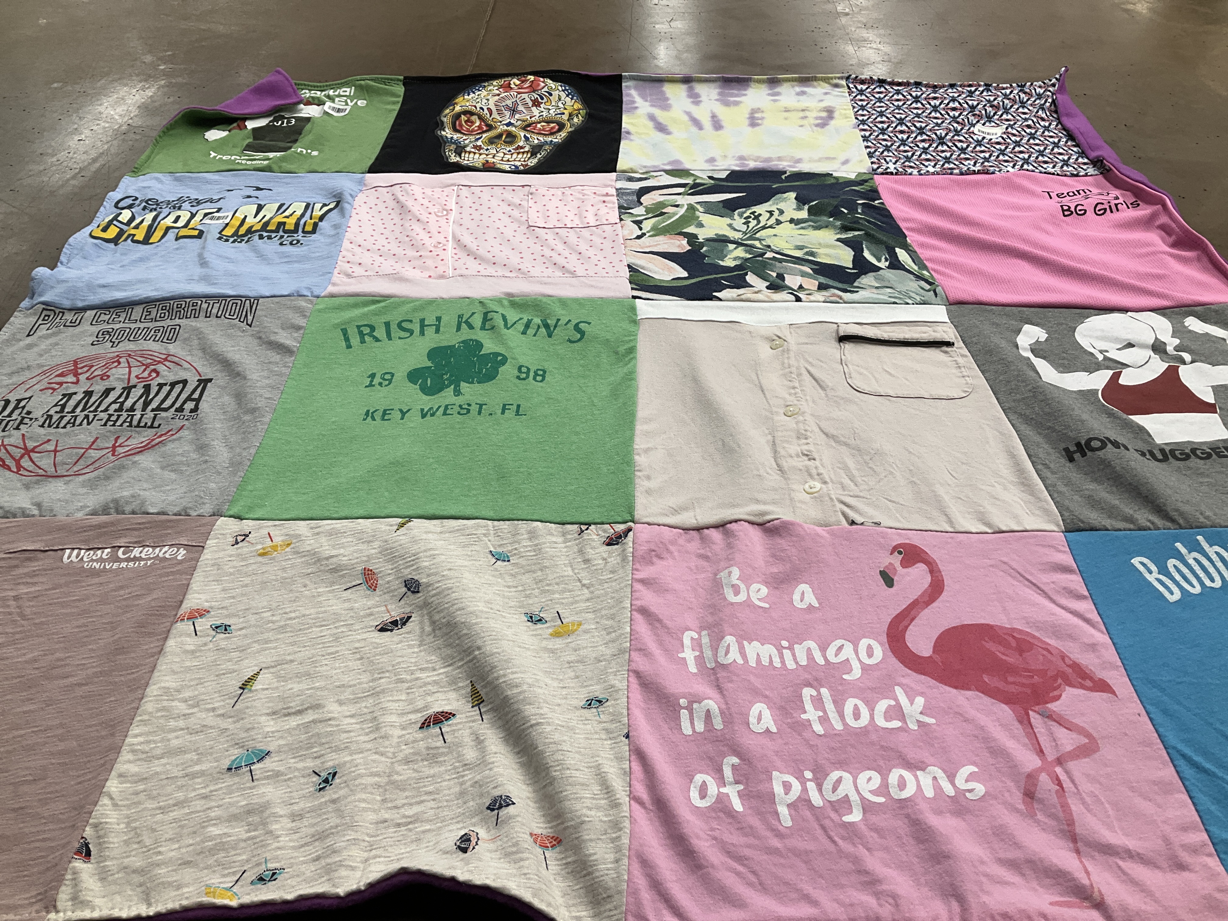 T-shirt quilt from west chester university by Erin from PA