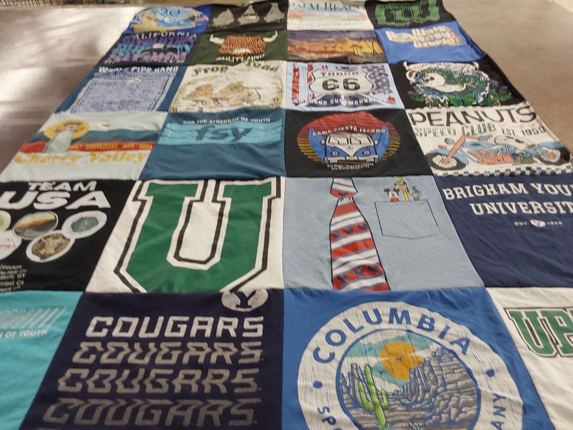 T-shirt quilt featuring brigham young university cougars by Taryn from CA
