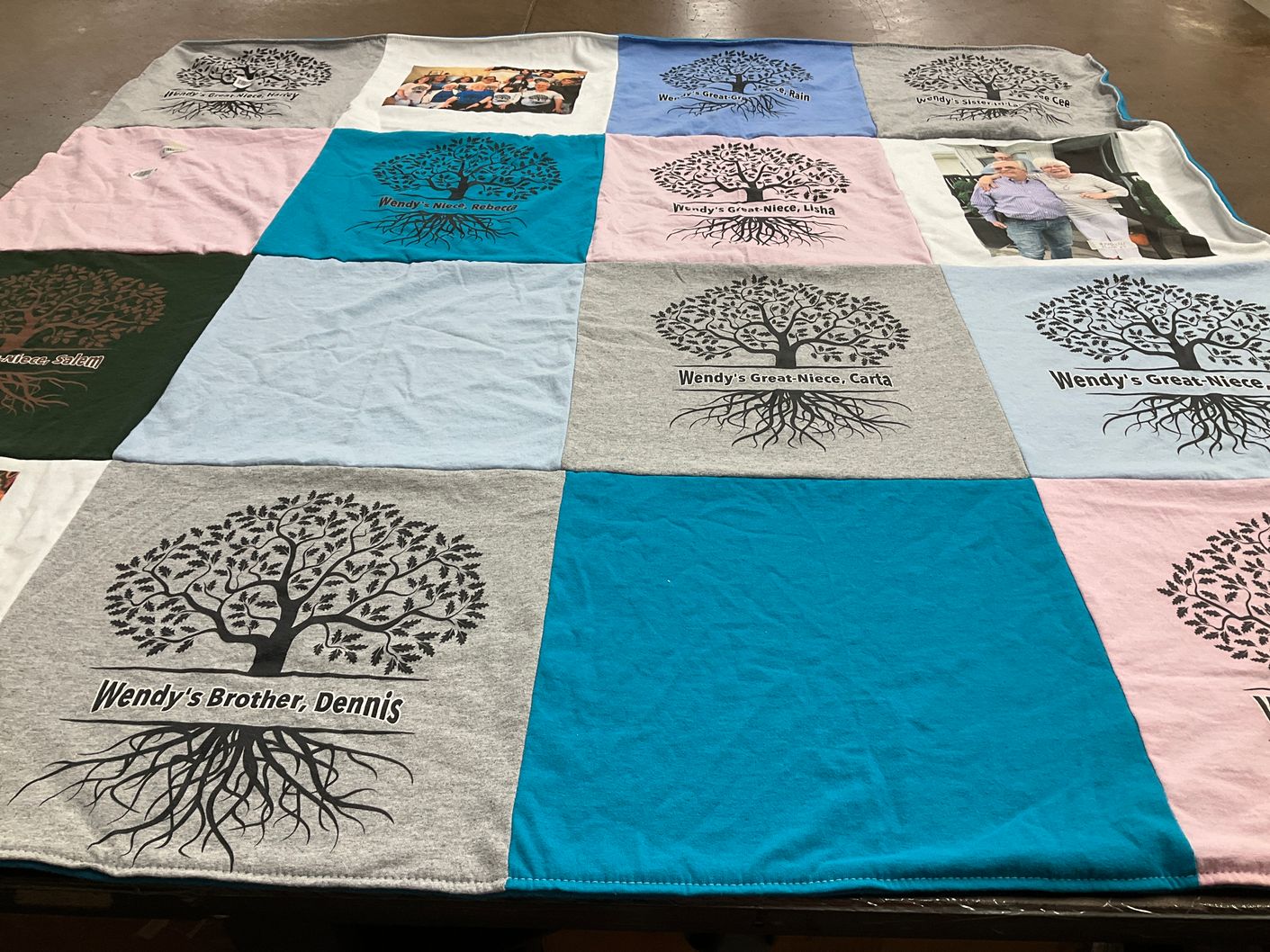T-shirt quilt by Rebecca from NS