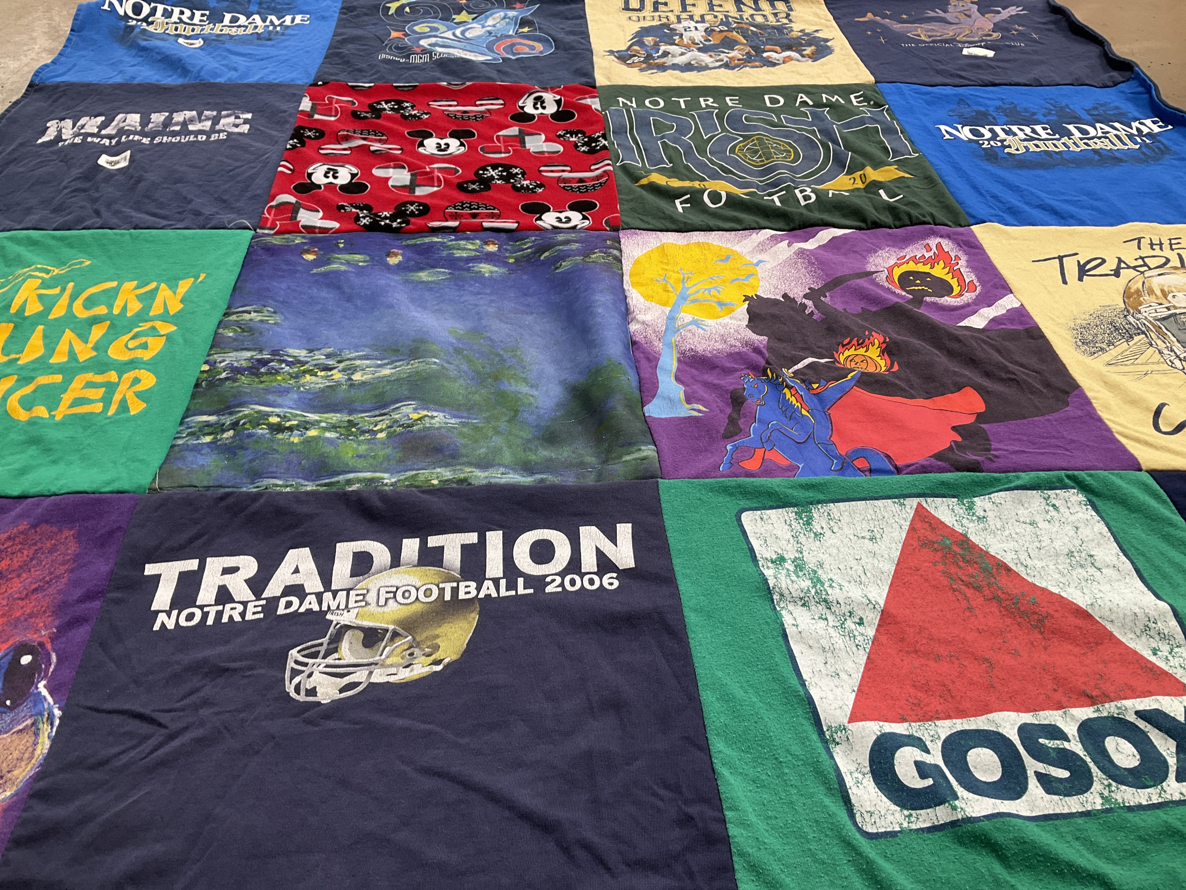 T-shirt quilt featuring notre dame football by John from NY