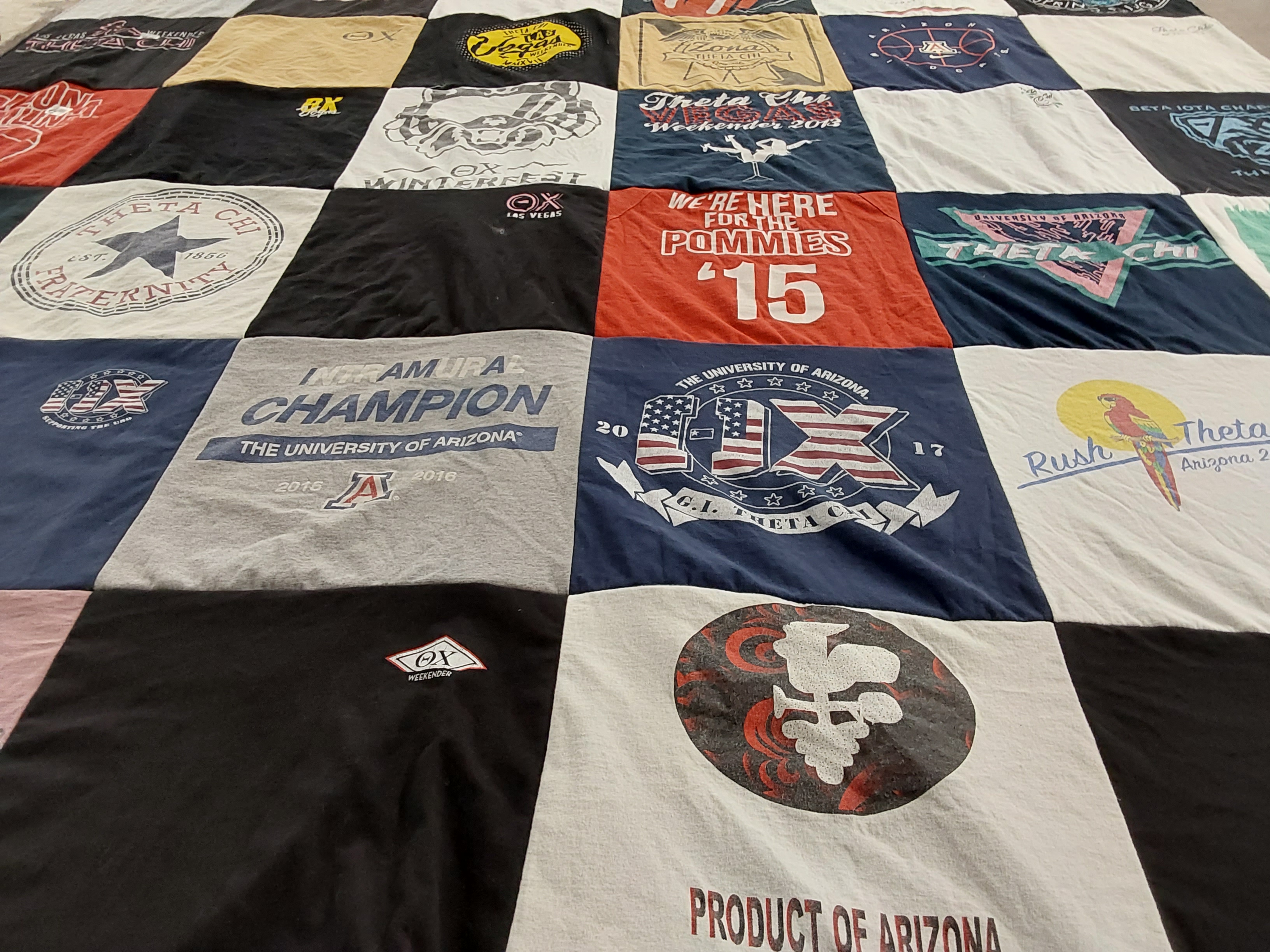 T-shirt quilt from the university of arizona by susie from AZ