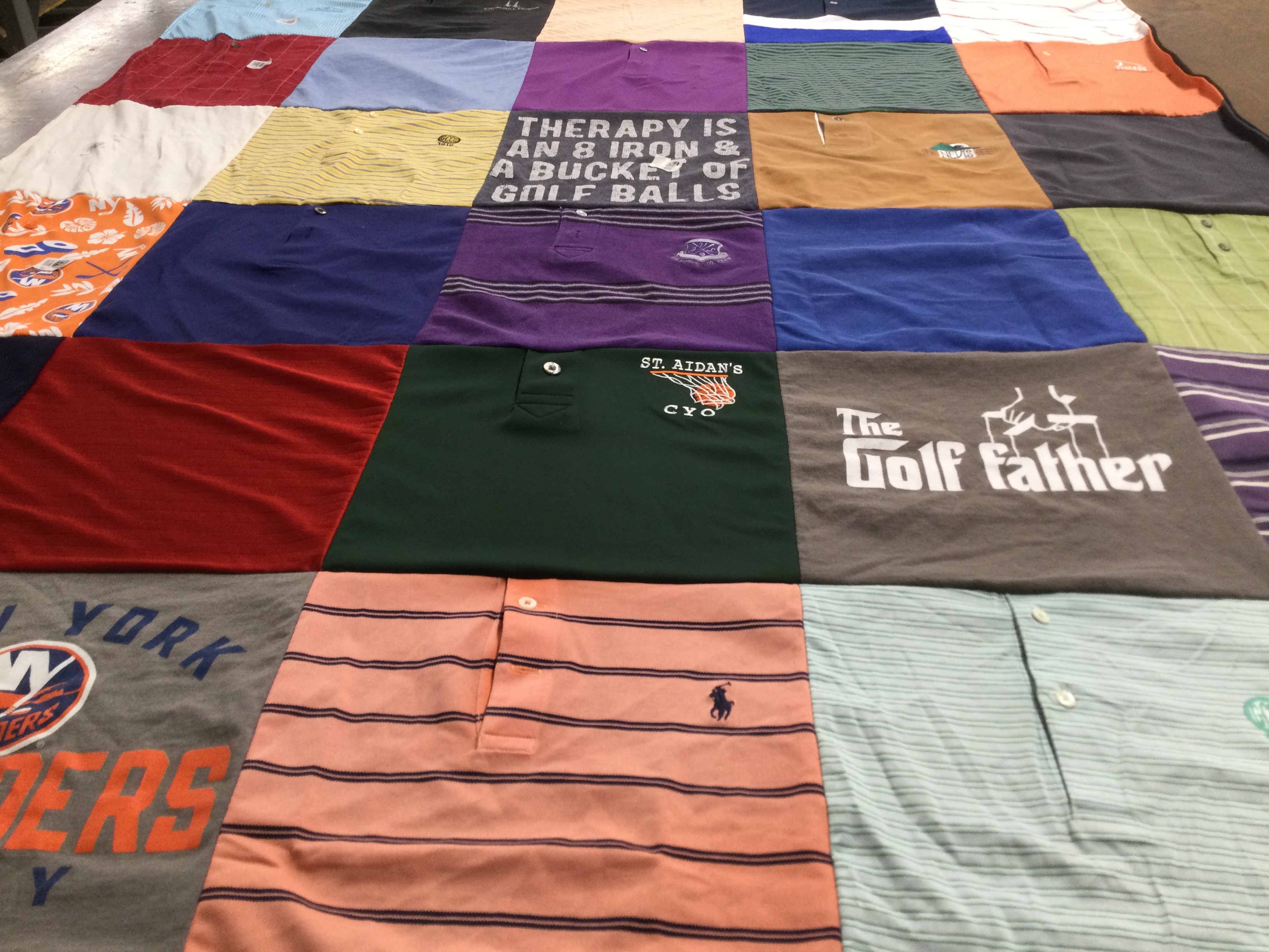 T-shirt quilt featuring new york islanders by Julie from NY