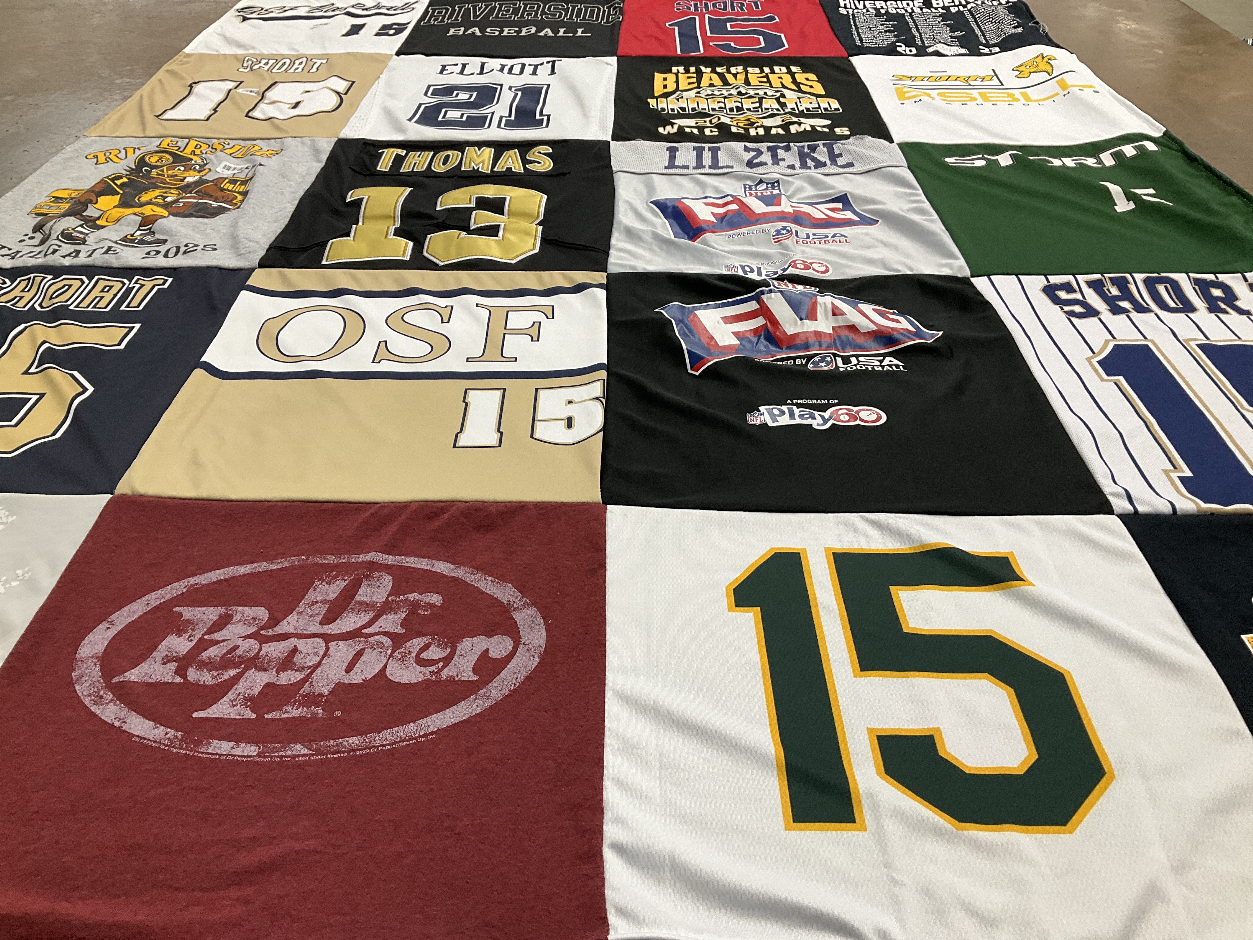 T-shirt quilt featuring beavers, storm by Sarah from OH