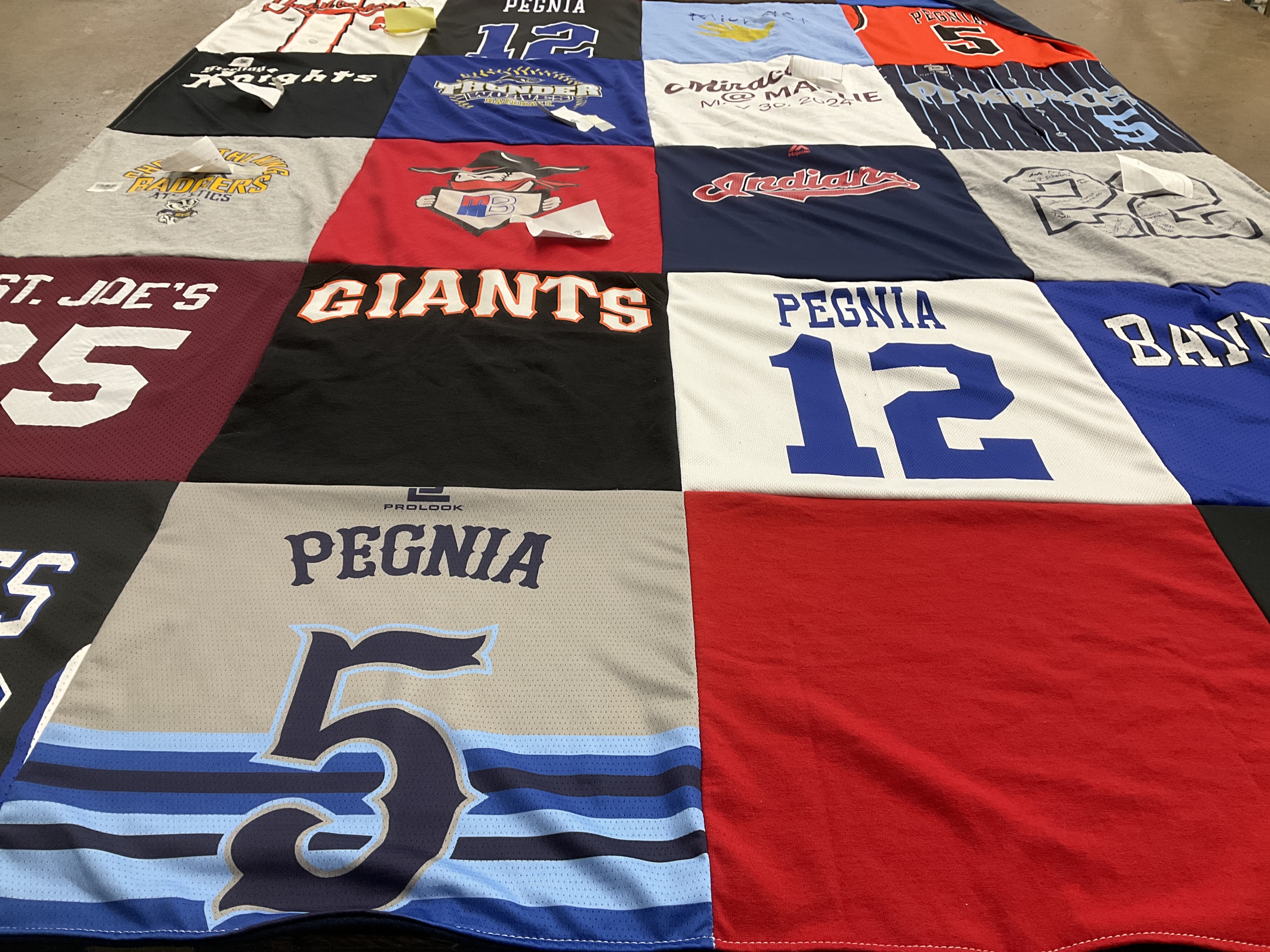 T-shirt quilt from st. joseph's university by Amy from NY