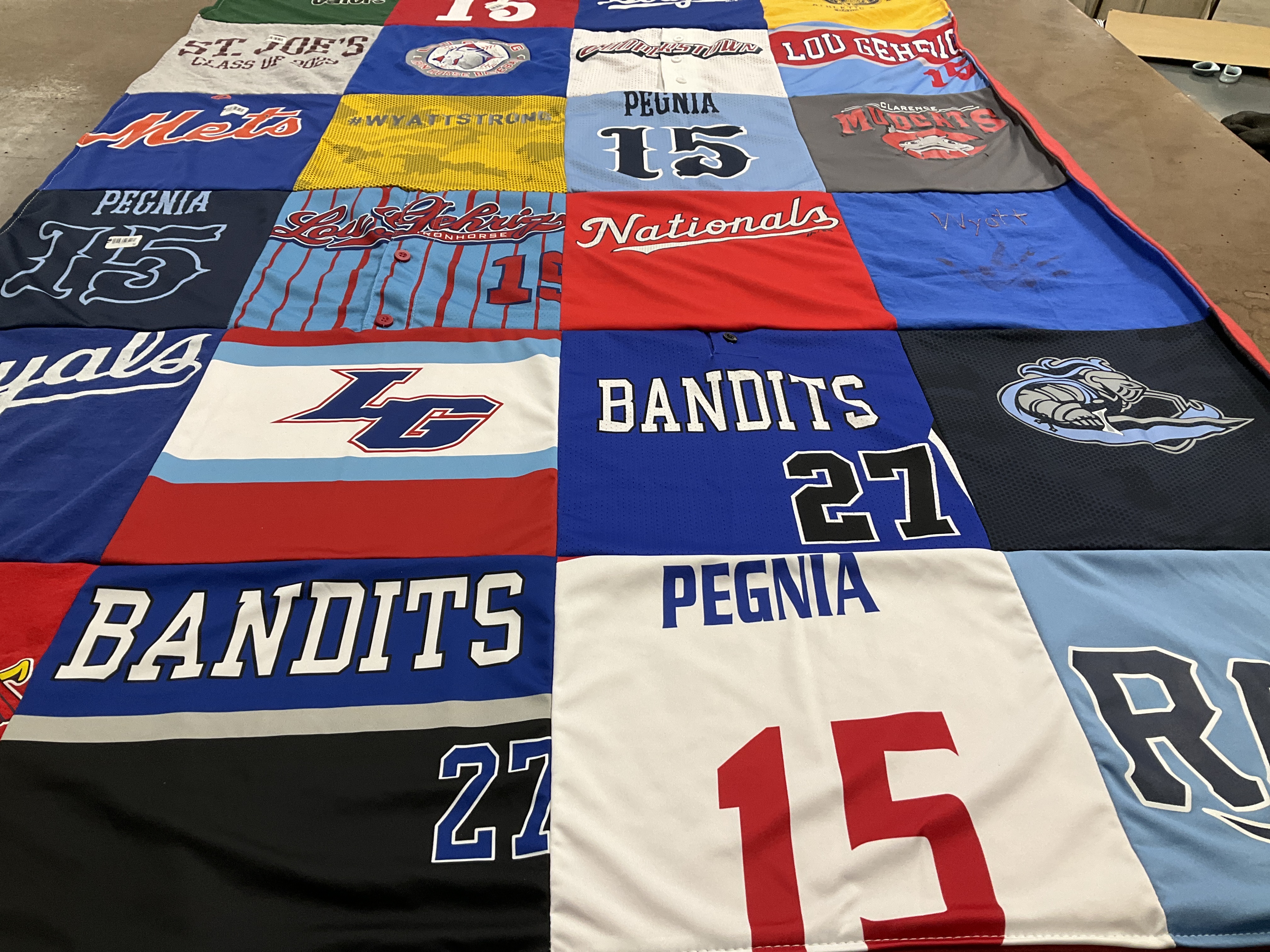 T-shirt quilt featuring bandits by Amy from NY