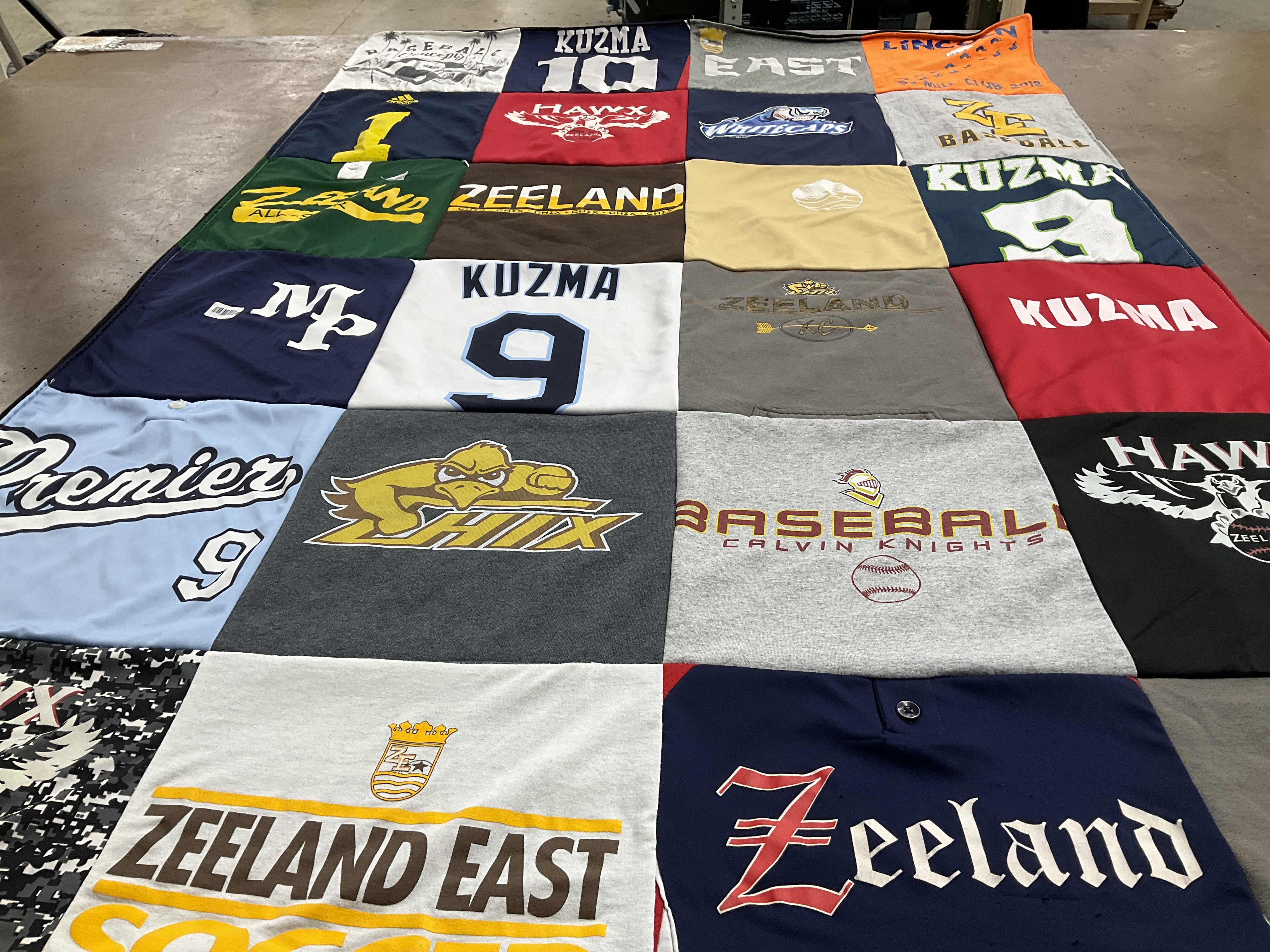 T-shirt quilt featuring calvin knights baseball by Karri from MI