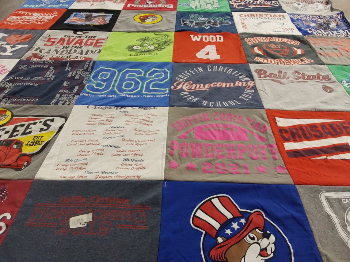 T-shirt quilt from griffin christian high school by Tracy from GA