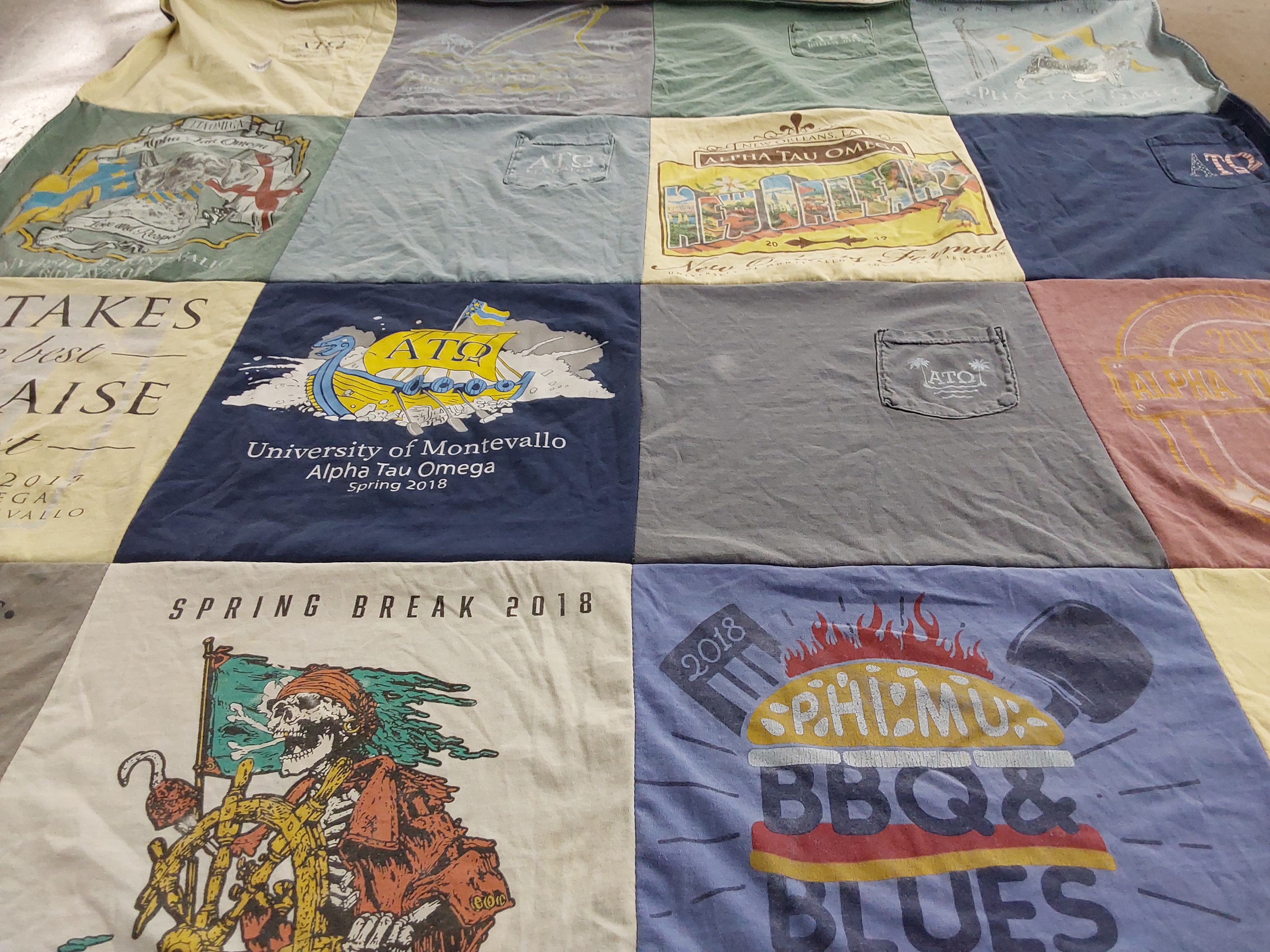 T-shirt quilt from university of montevallo by Austin from CO