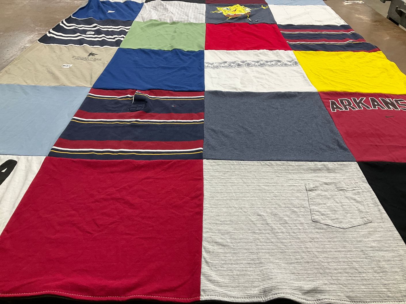 T-shirt quilt from university of arkansas by Lenore from AR